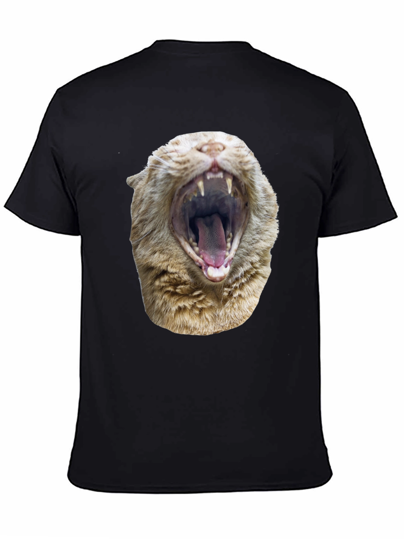 Roaring Cat Graphic Tee - Black Cotton Comfort