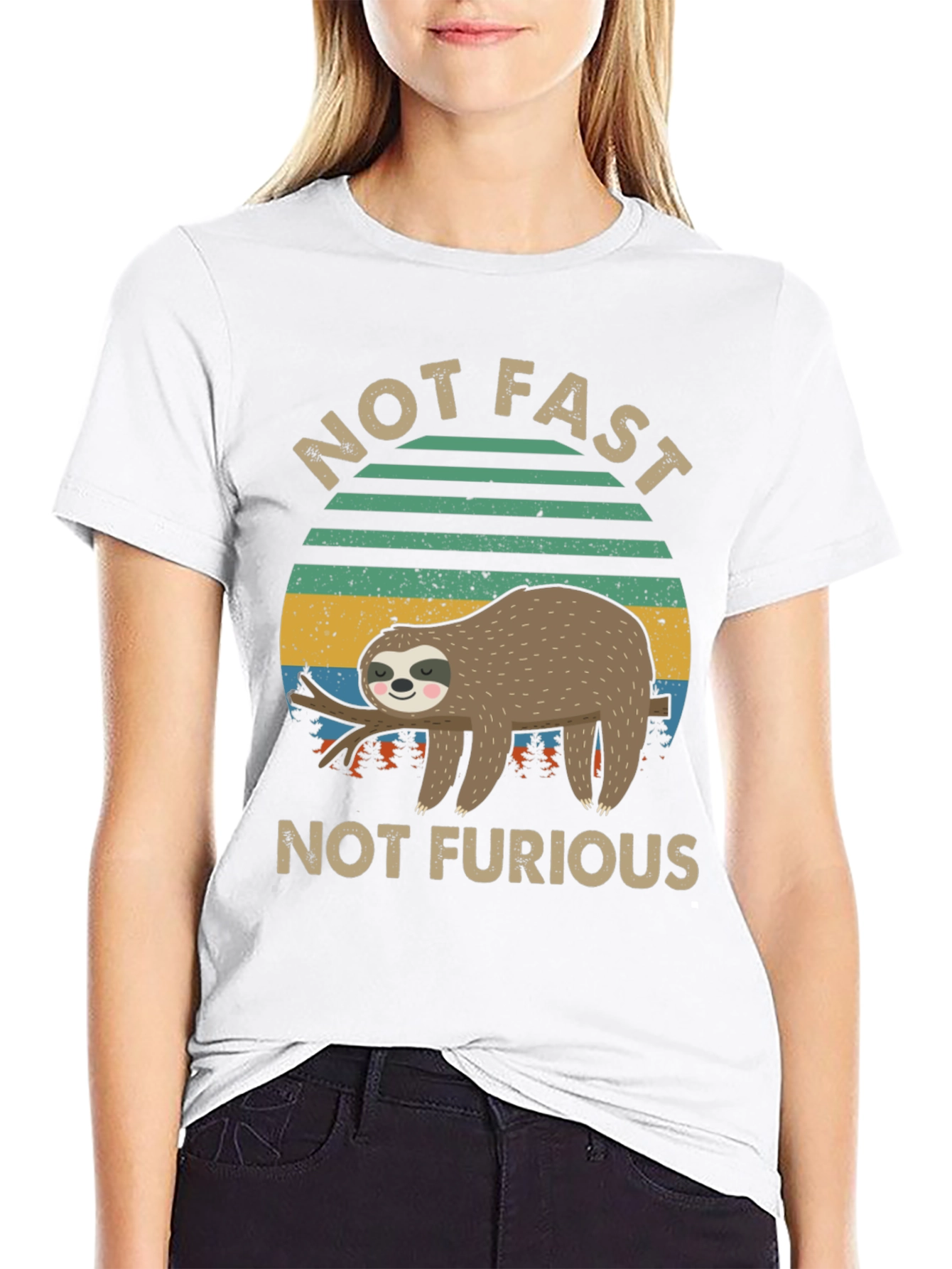 Not Fast Not Furious Sloth Graphic Tee