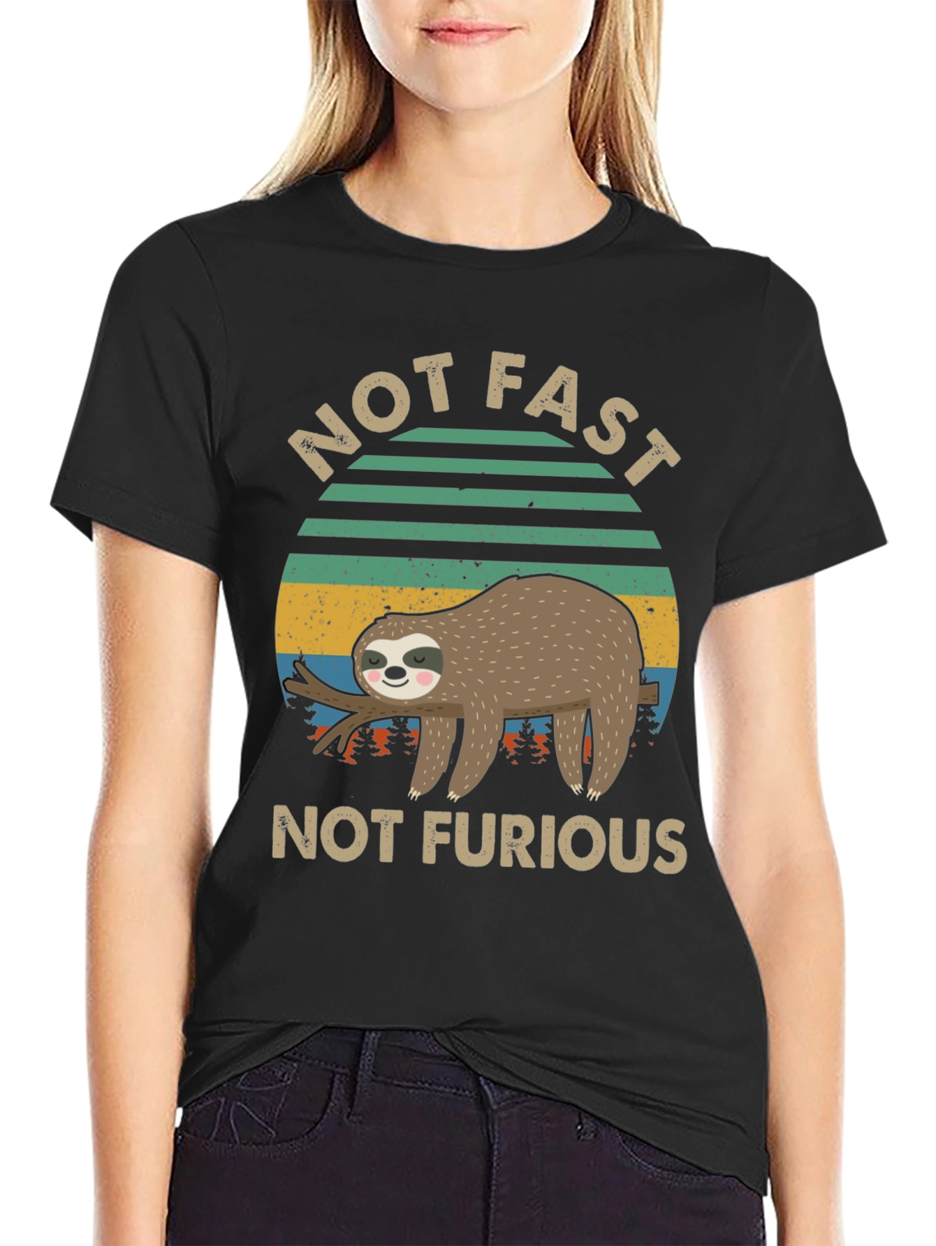 Not Fast Not Furious Sloth Graphic Tee