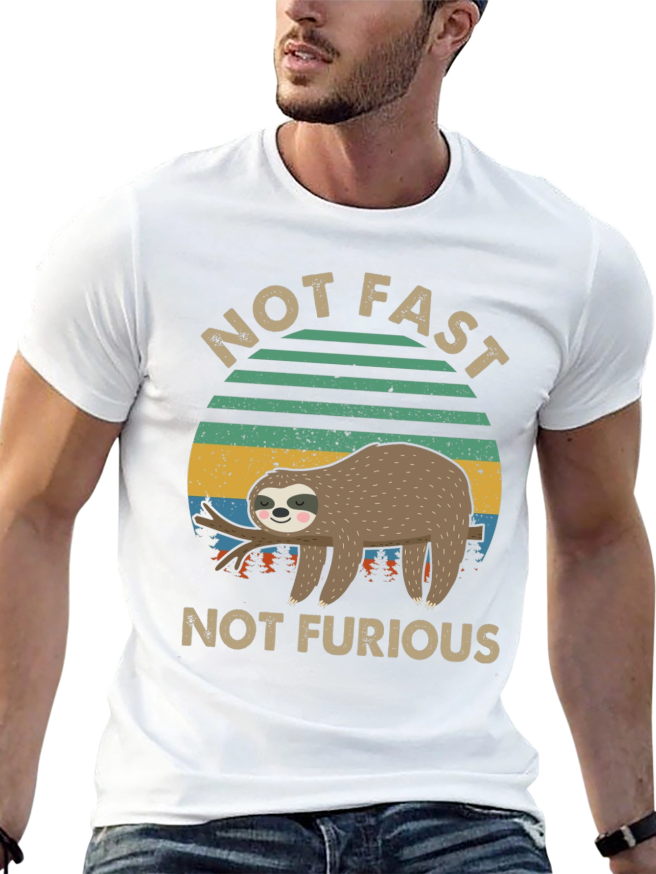 Not Fast Not Furious Sloth Graphic Tee