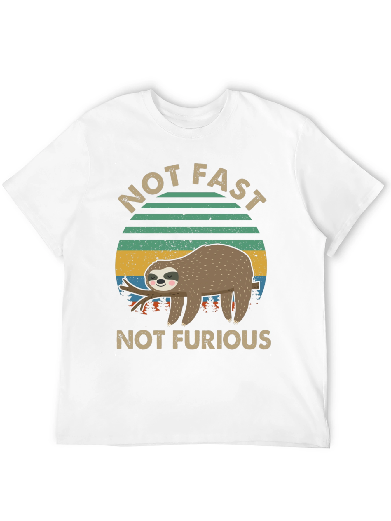 Not Fast Not Furious Sloth Graphic Tee