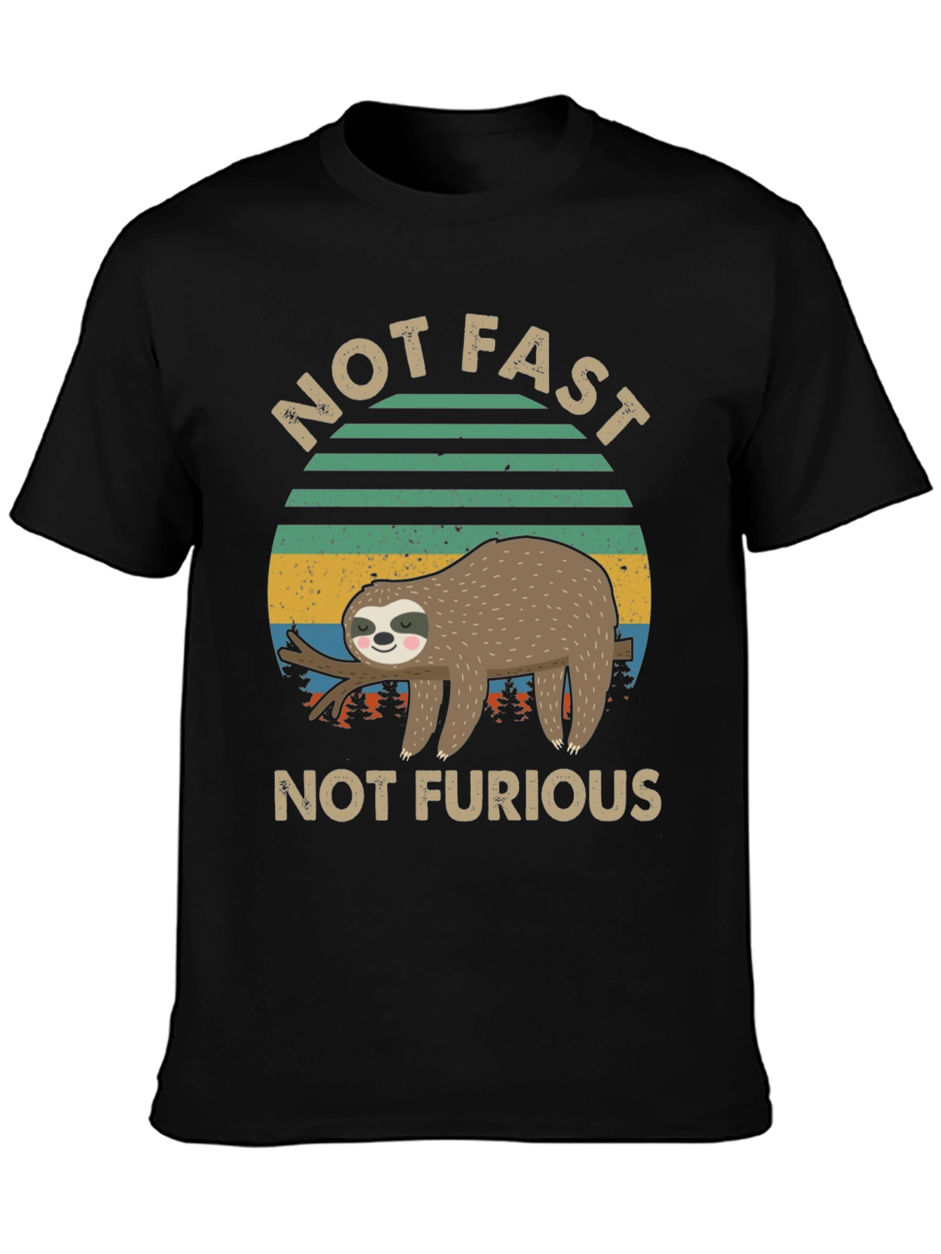 Not Fast Not Furious Sloth Graphic Tee