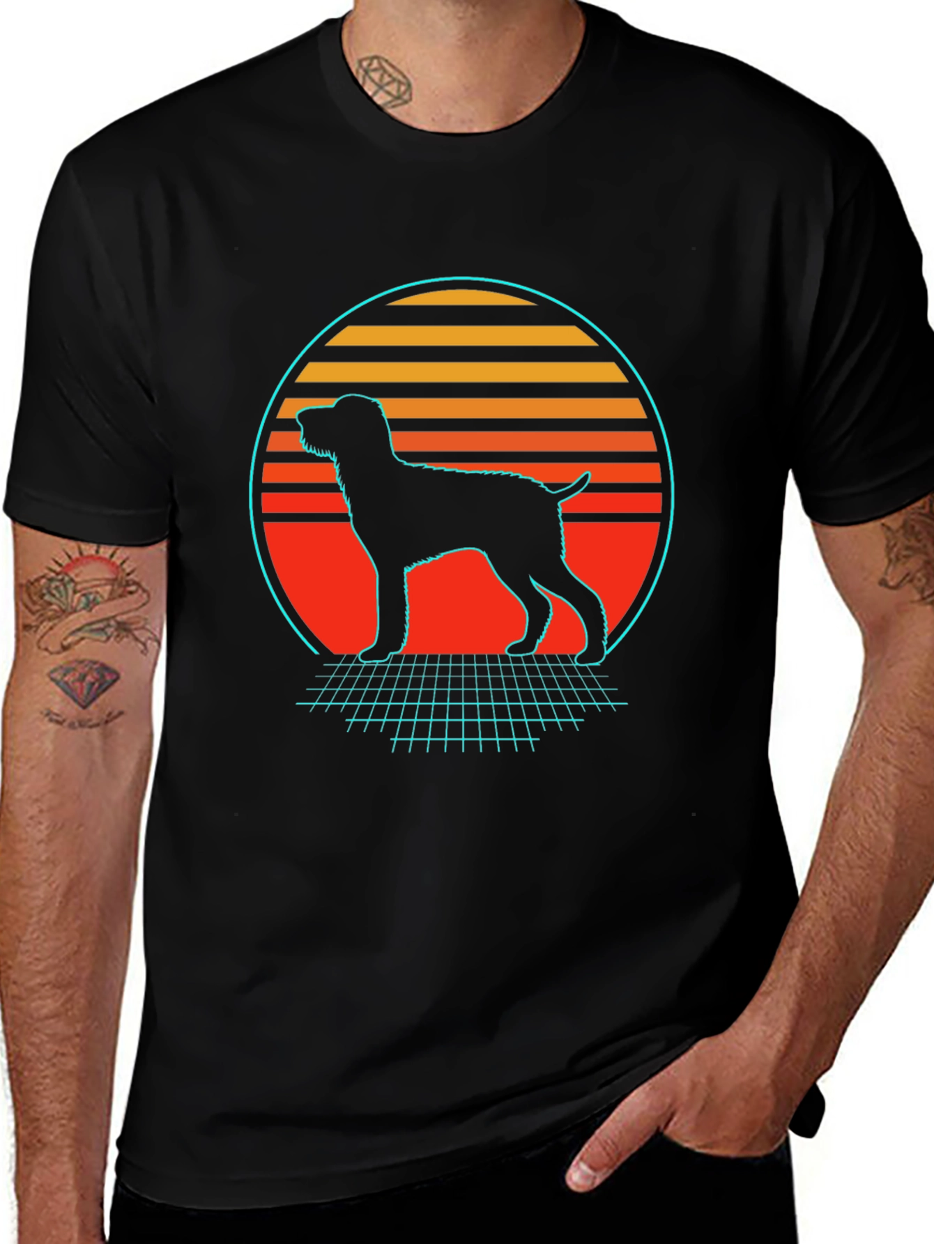 Retro Dog Silhouette T-Shirt