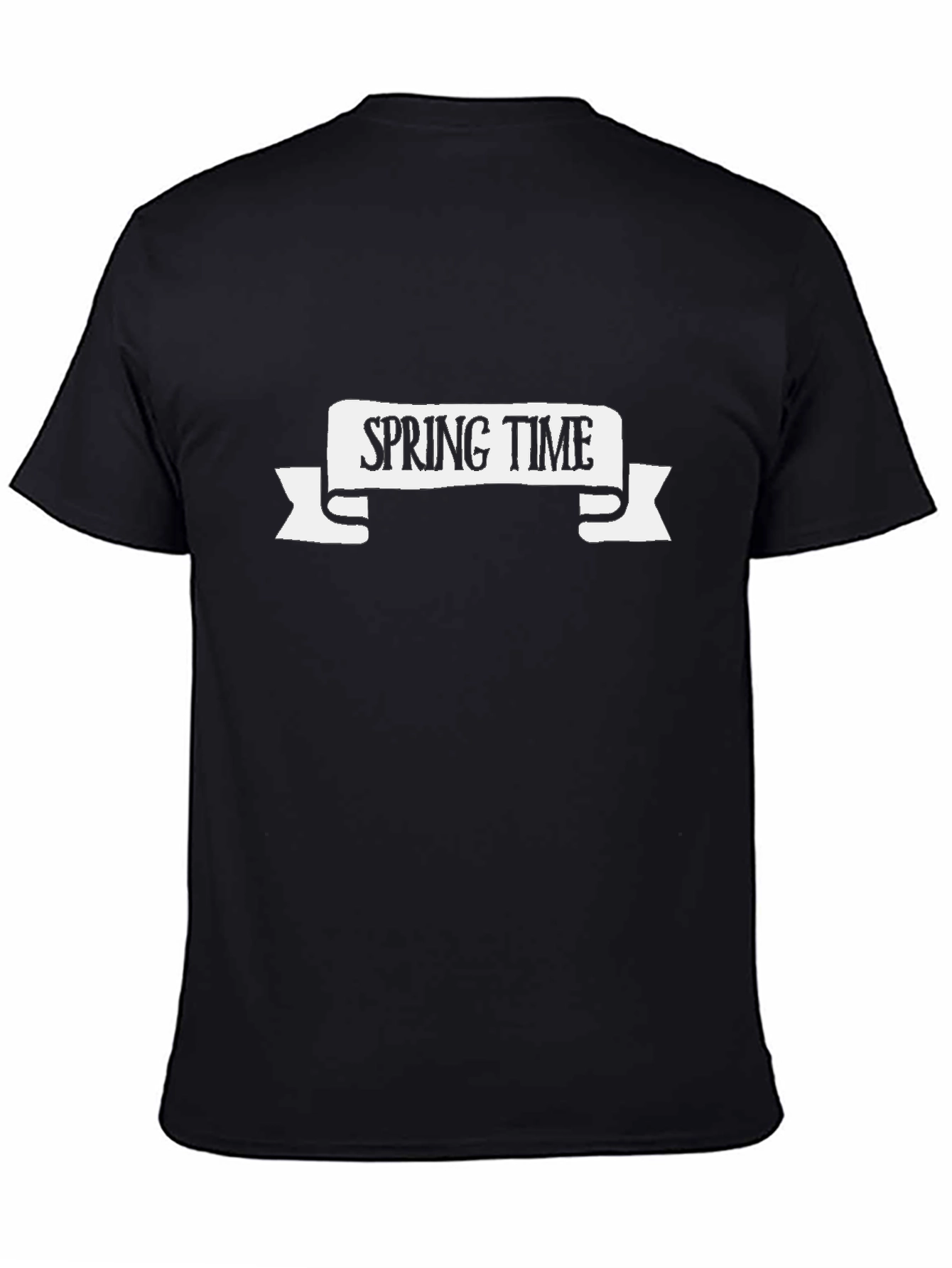 Spring Time Black Graphic Tee