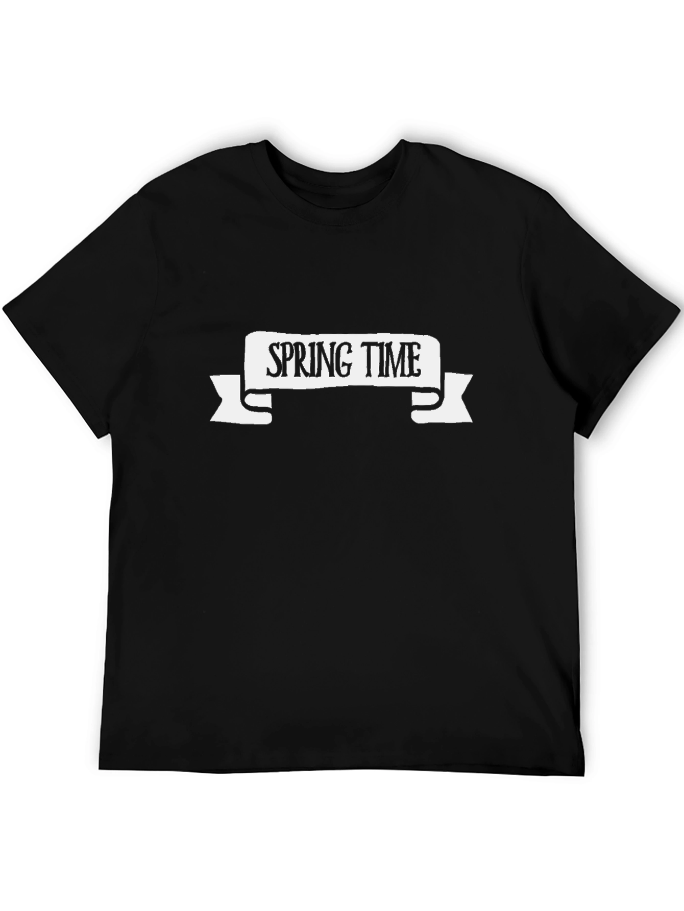 Spring Time Black Graphic Tee