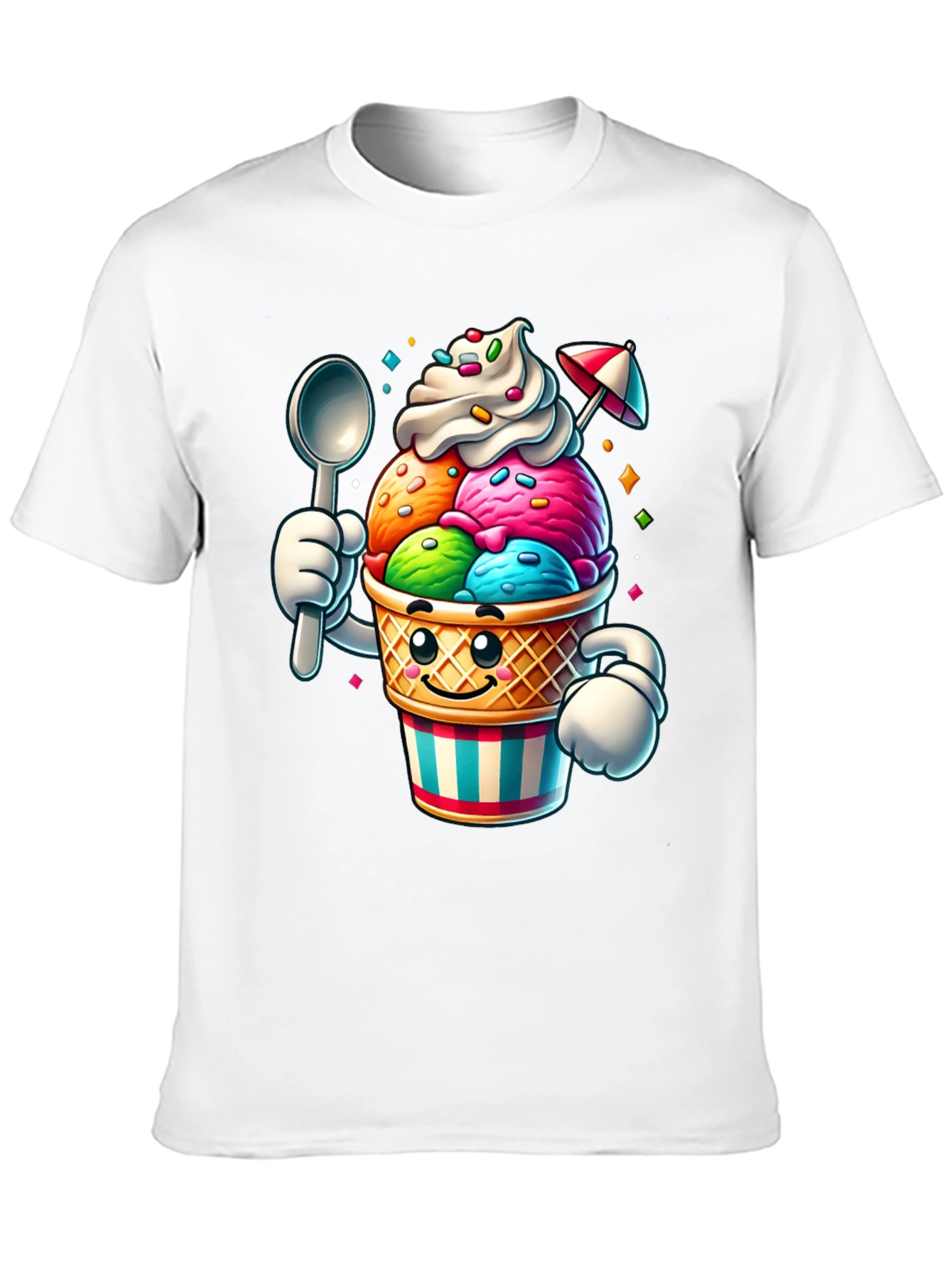 Fun Ice Cream T-Shirt - Cartoon Character Tee