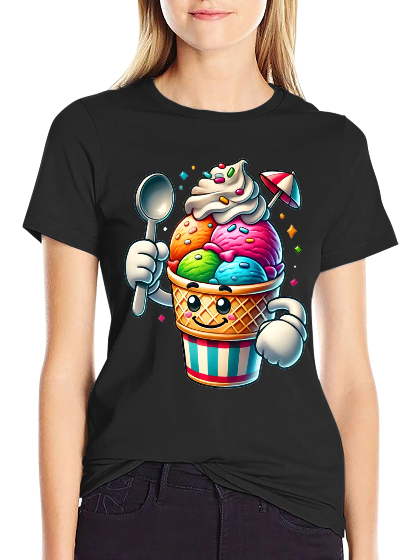 Fun Ice Cream T-Shirt - Cartoon Character Tee