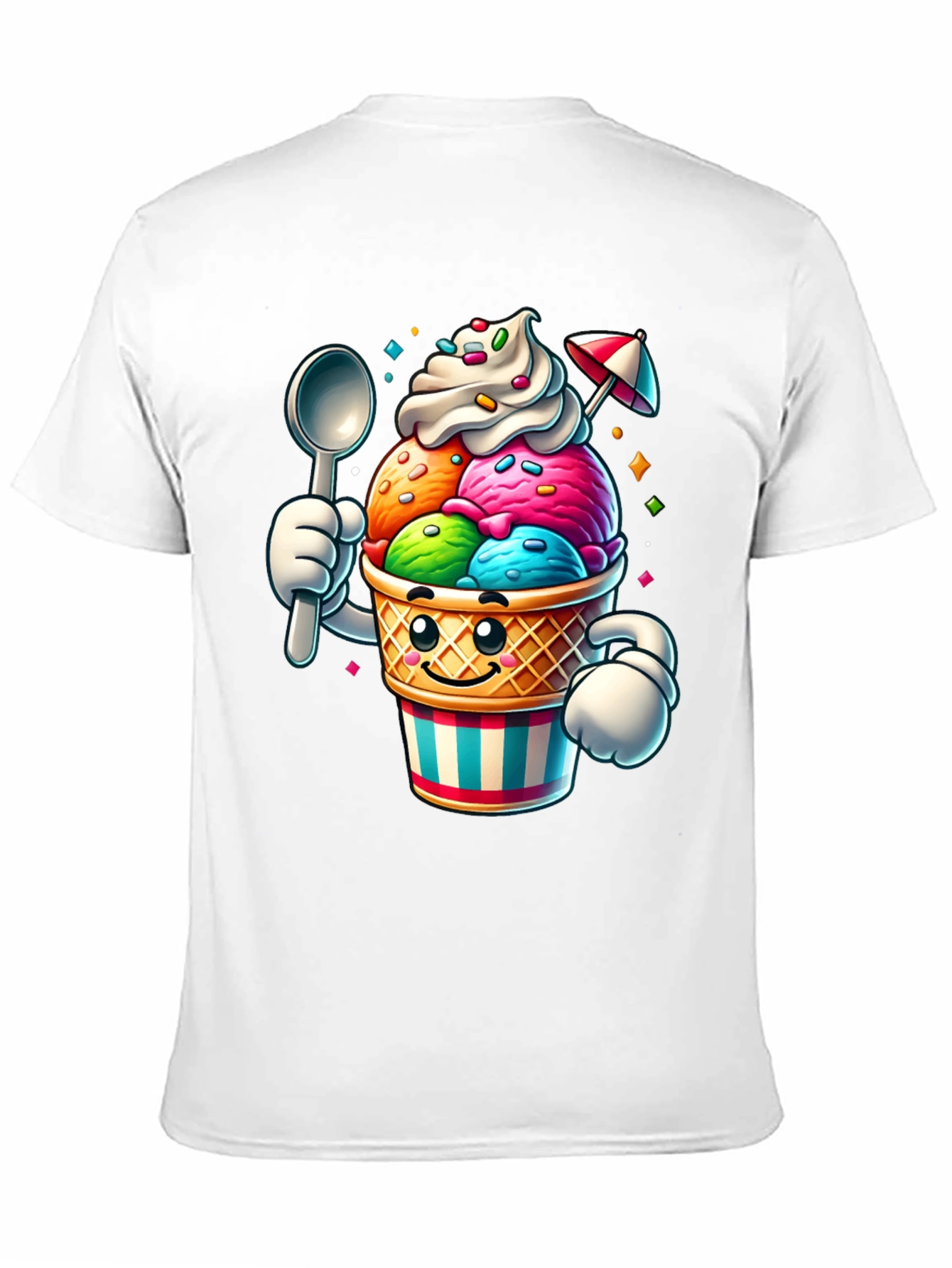 Fun Ice Cream T-Shirt - Cartoon Character Tee