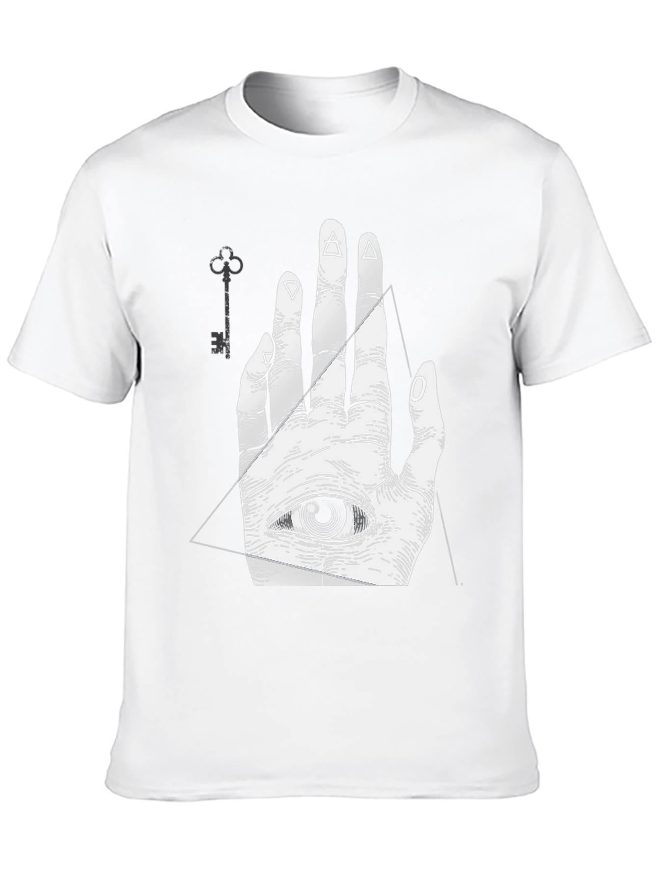 Eye Hand Graphic Tee - Stylish Mens Black T-Shirt