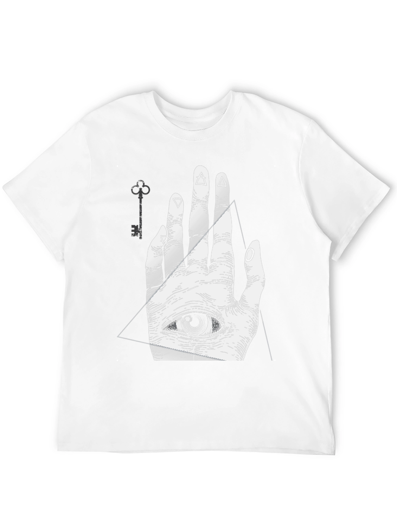 Eye Hand Graphic Tee - Stylish Mens Black T-Shirt