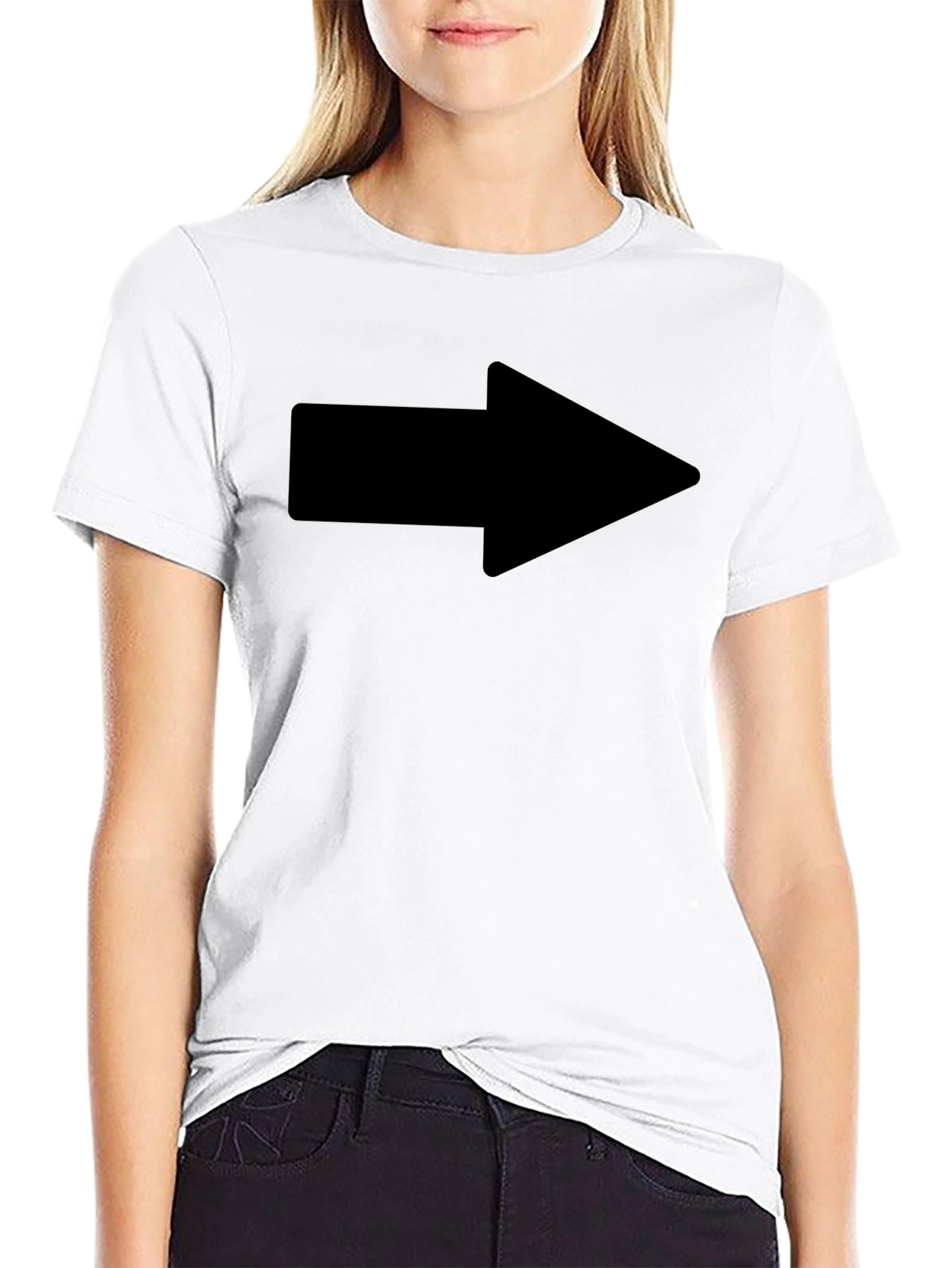 Arrow Graphic Black T-Shirt - Casual Style