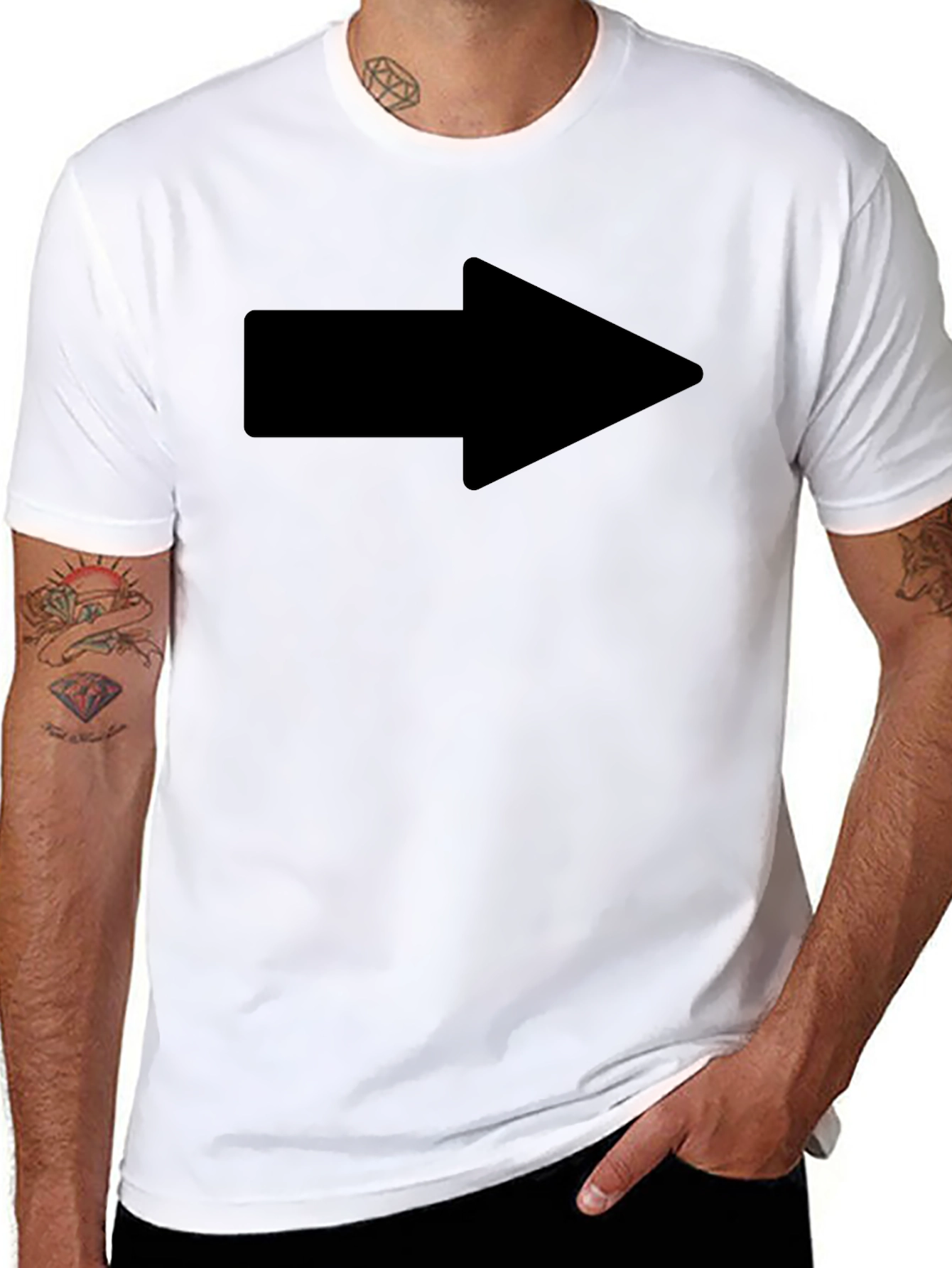 Arrow Graphic Black T-Shirt - Casual Style