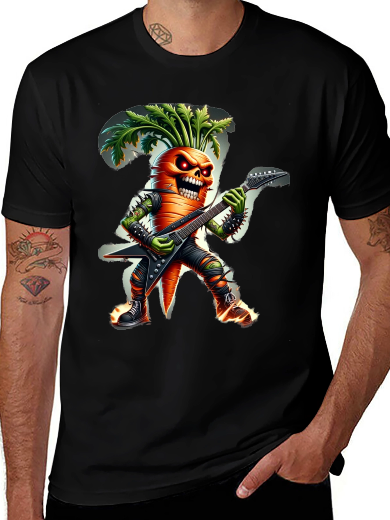 Rockin Carrot T-Shirt - Heavy Metal Vegetable!