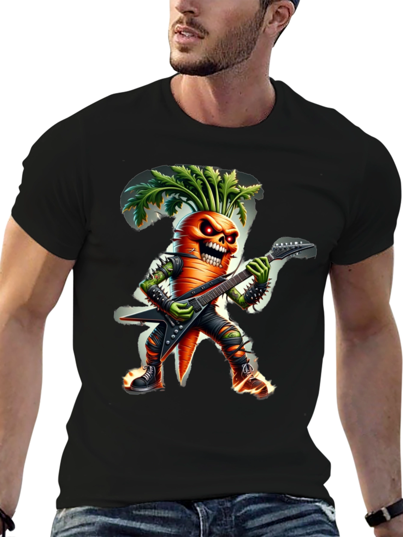 Rockin Carrot T-Shirt - Heavy Metal Vegetable!