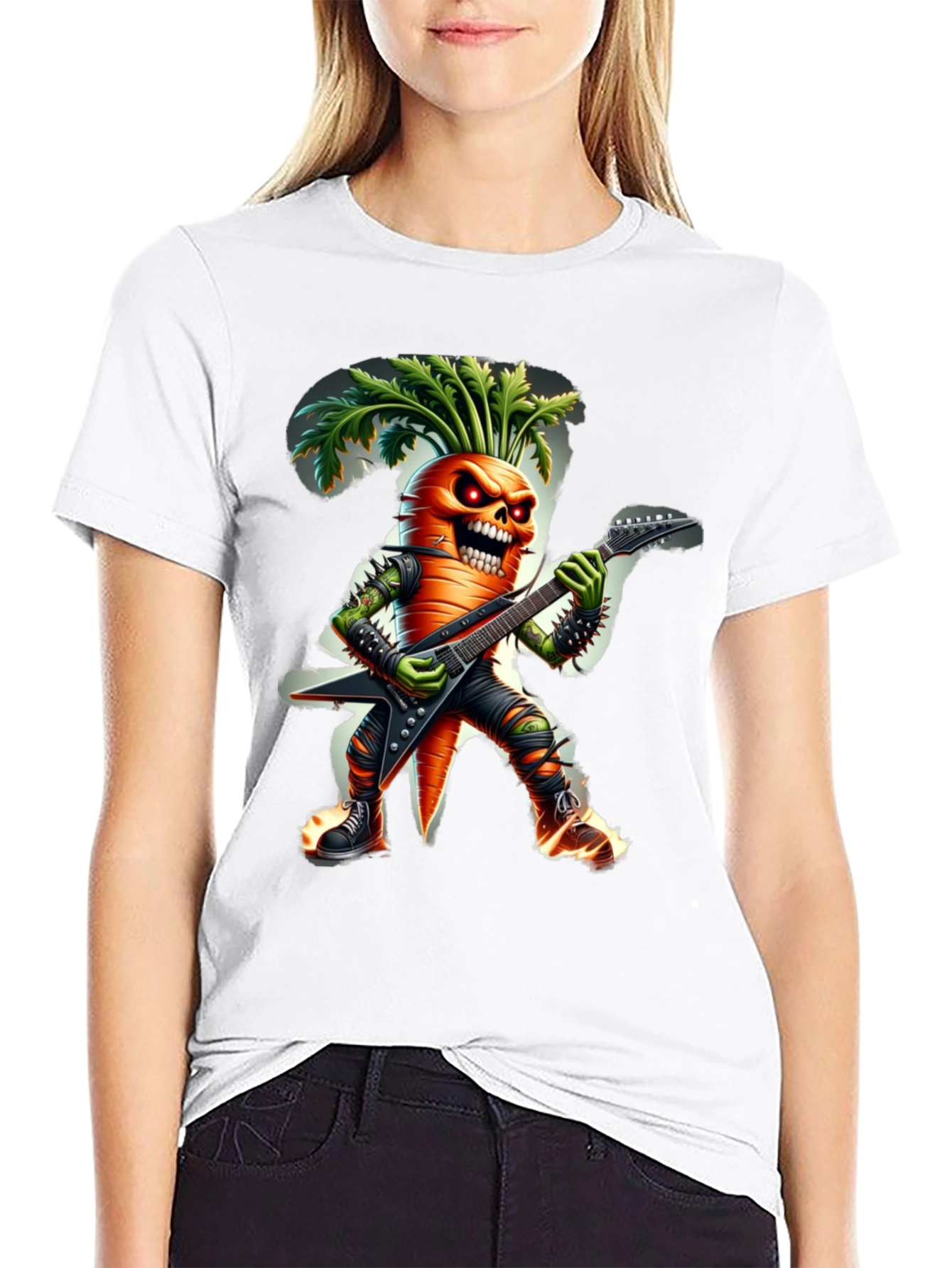 Rockin Carrot T-Shirt - Heavy Metal Vegetable!