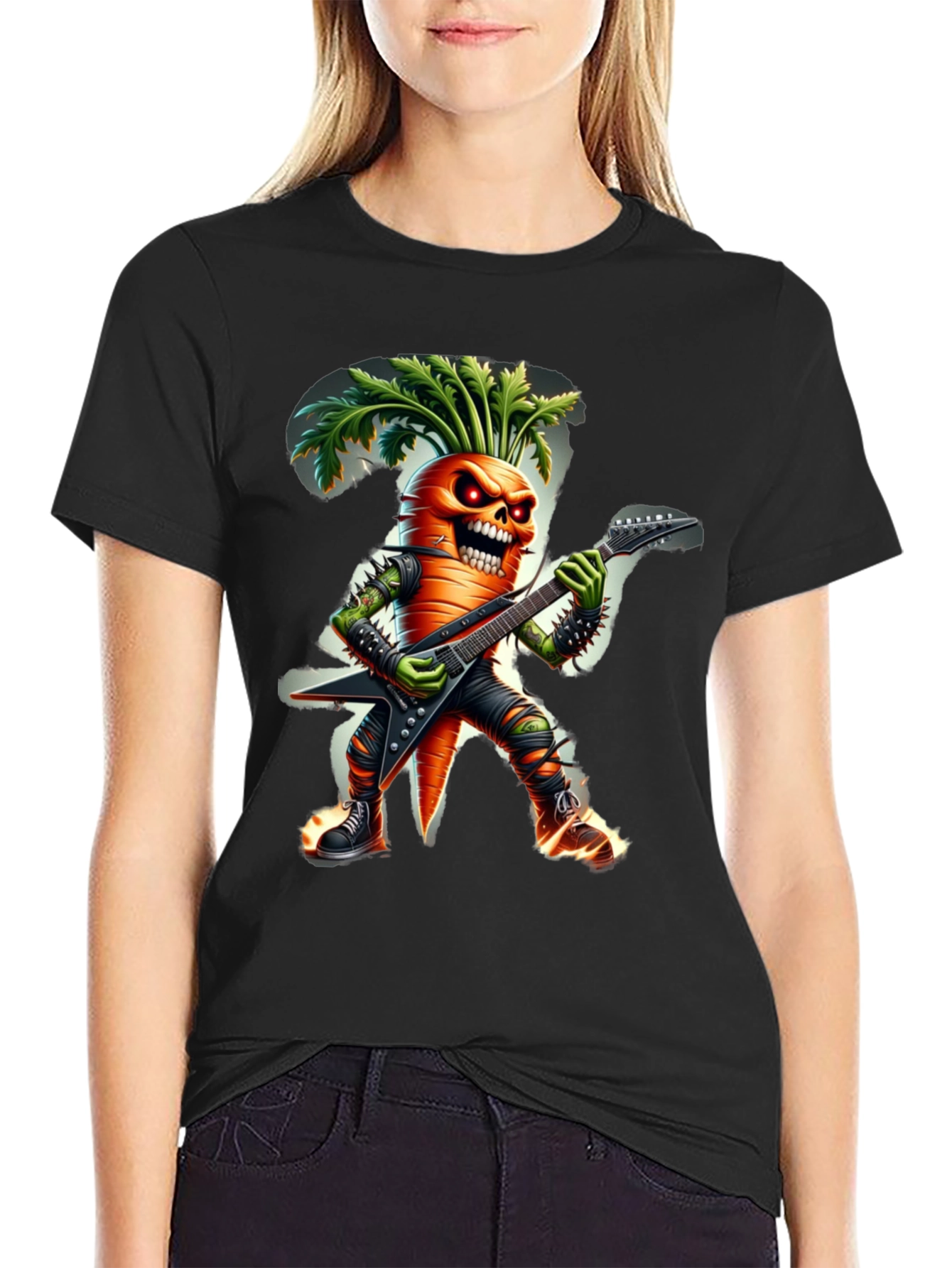 Rockin Carrot T-Shirt - Heavy Metal Vegetable!