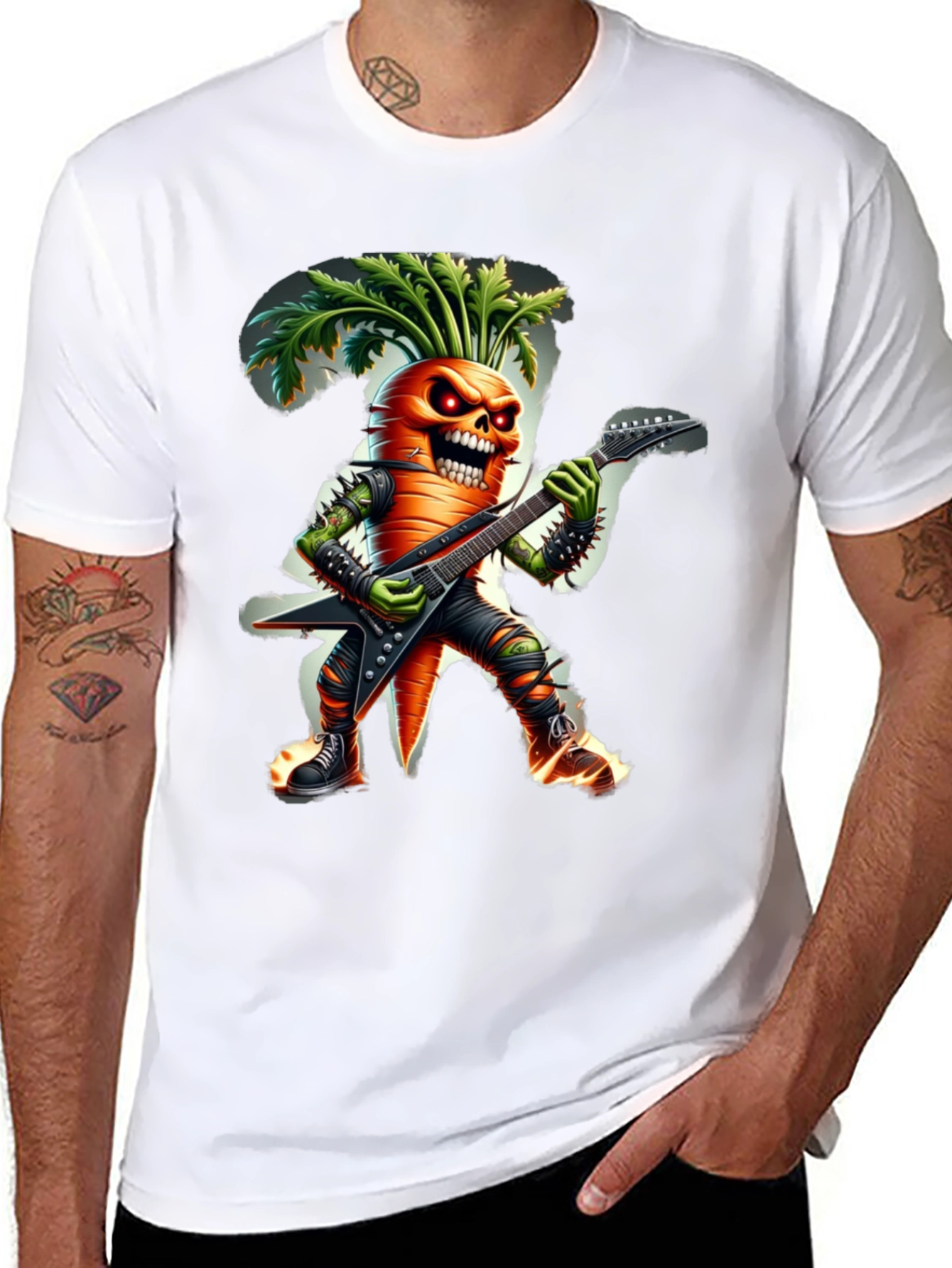 Rockin Carrot T-Shirt - Heavy Metal Vegetable!