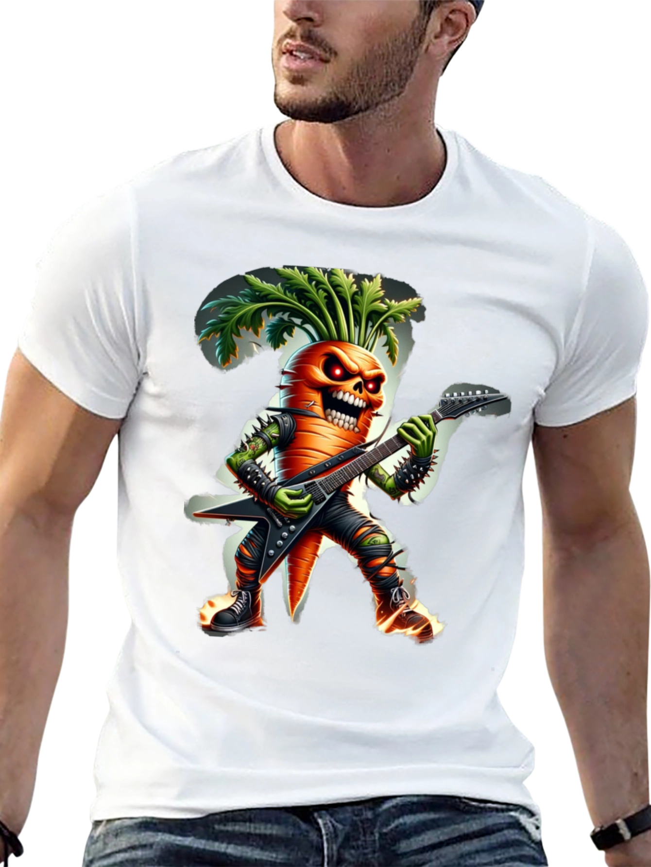 Rockin Carrot T-Shirt - Heavy Metal Vegetable!