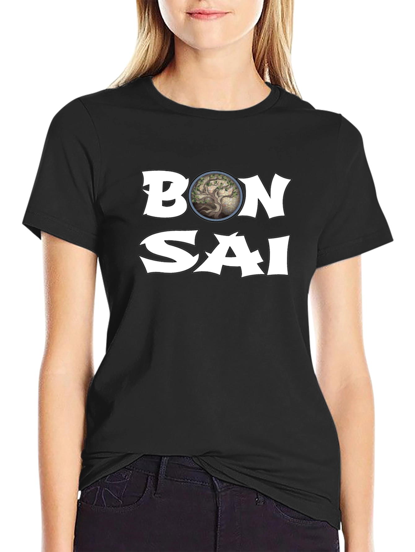 Bonsai Tree Graphic T-Shirt - Casual Style