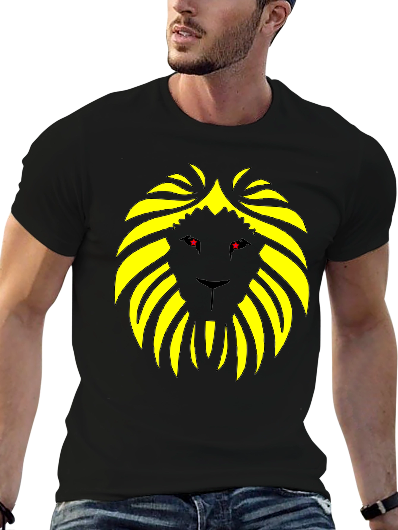 Lion Graphic Tee - Bold & Stylish Black T-Shirt