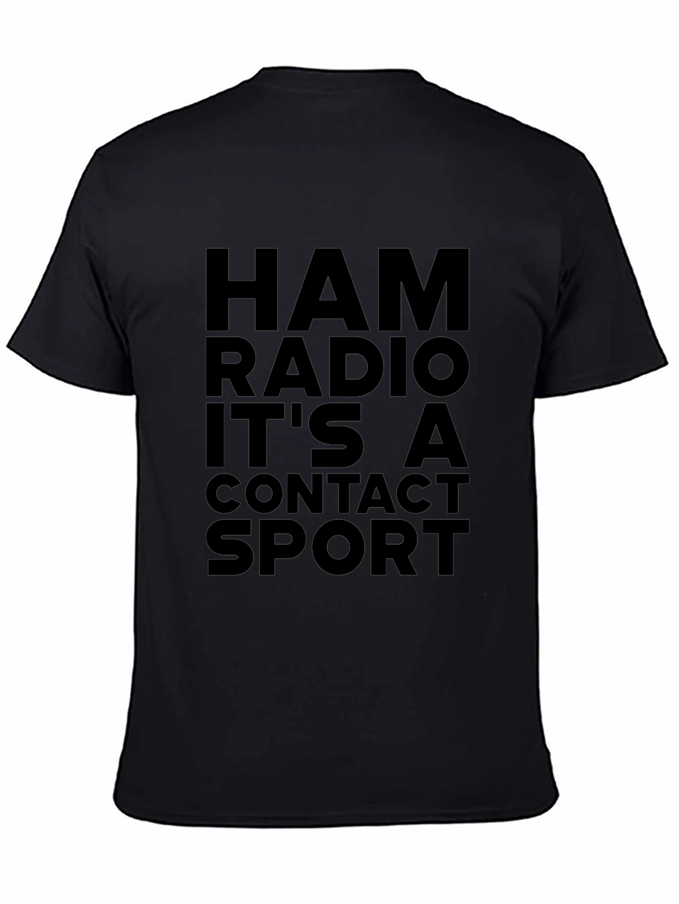Ham Radio Contact Sport Black T-Shirt