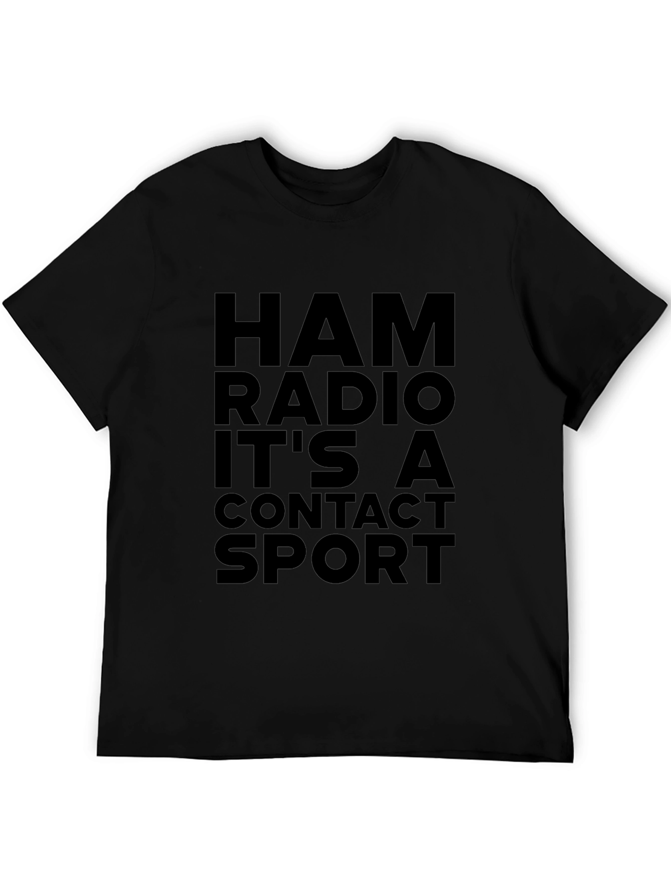 Ham Radio Contact Sport Black T-Shirt