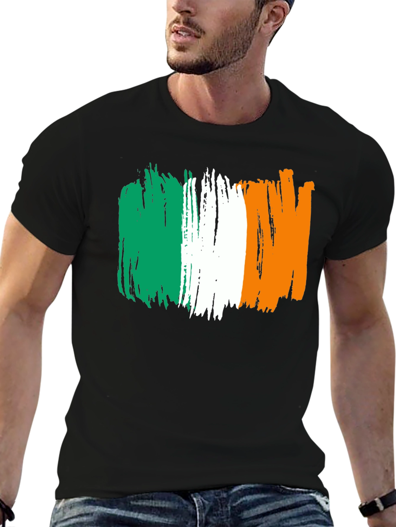 Irish Flag Brushstroke T-Shirt - St. Patricks Day Tee