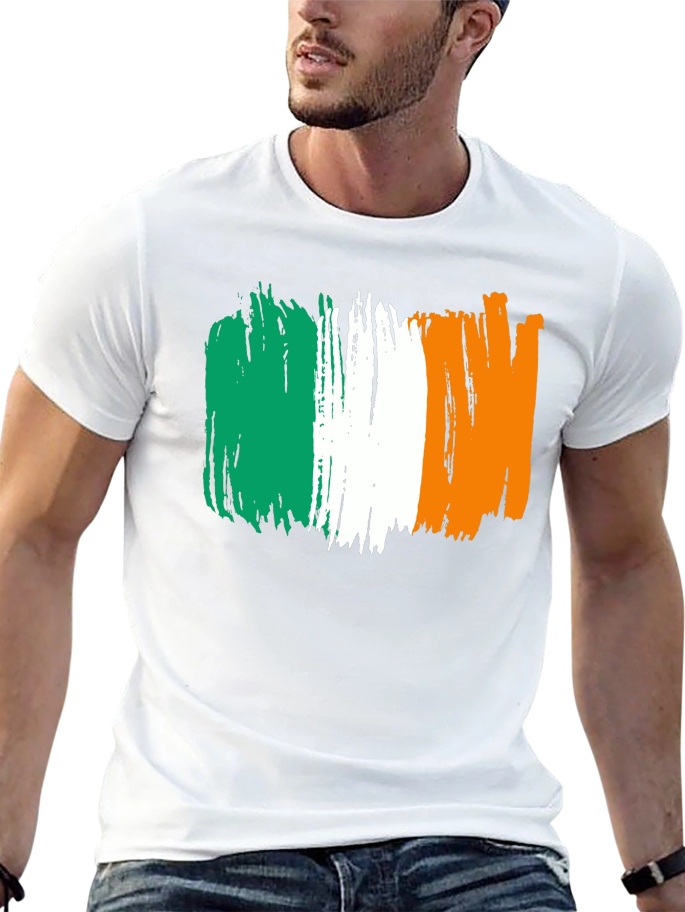 Irish Flag Brushstroke T-Shirt - St. Patricks Day Tee