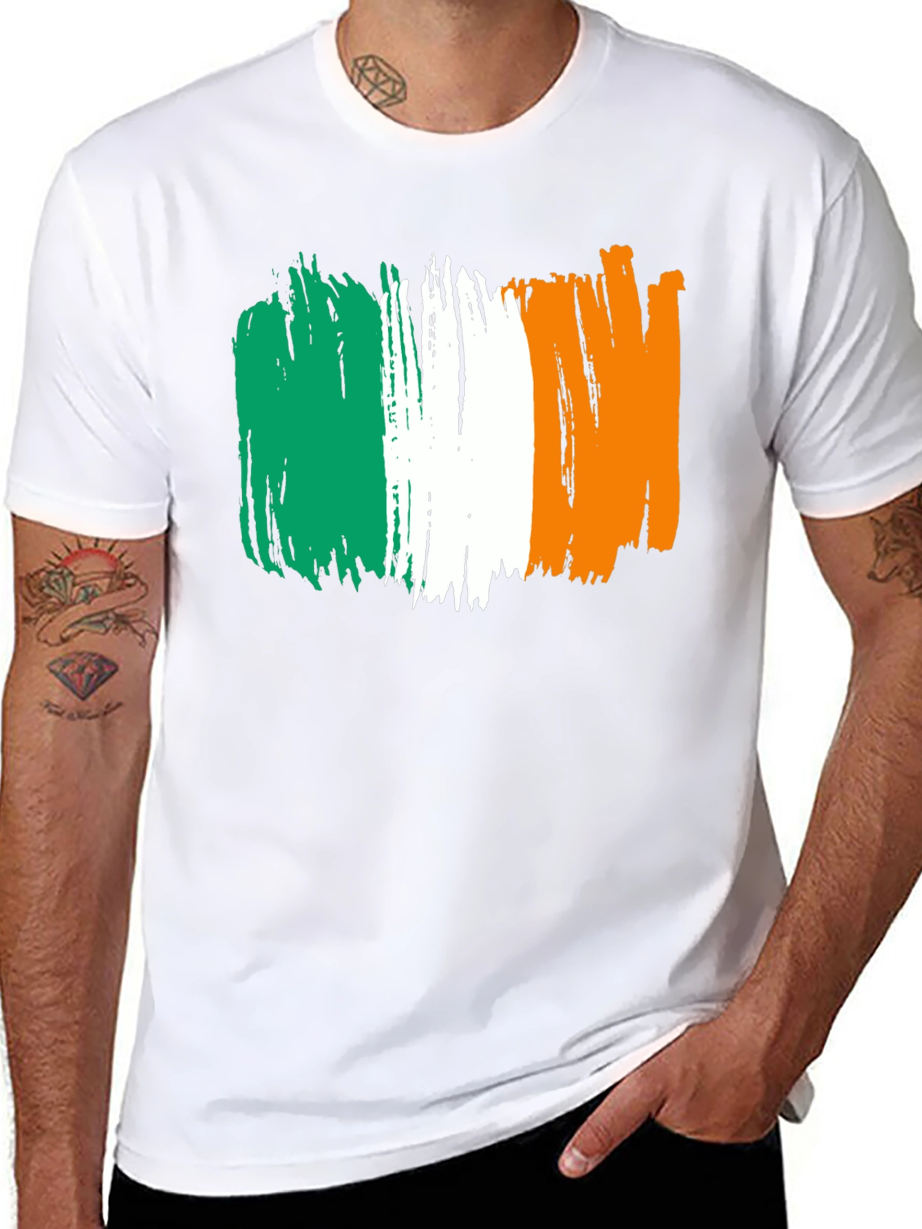 Irish Flag Brushstroke T-Shirt - St. Patricks Day Tee