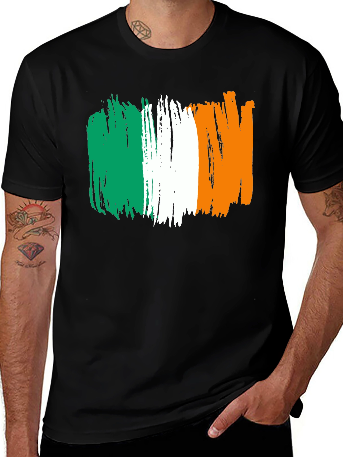 Irish Flag Brushstroke T-Shirt - St. Patricks Day Tee