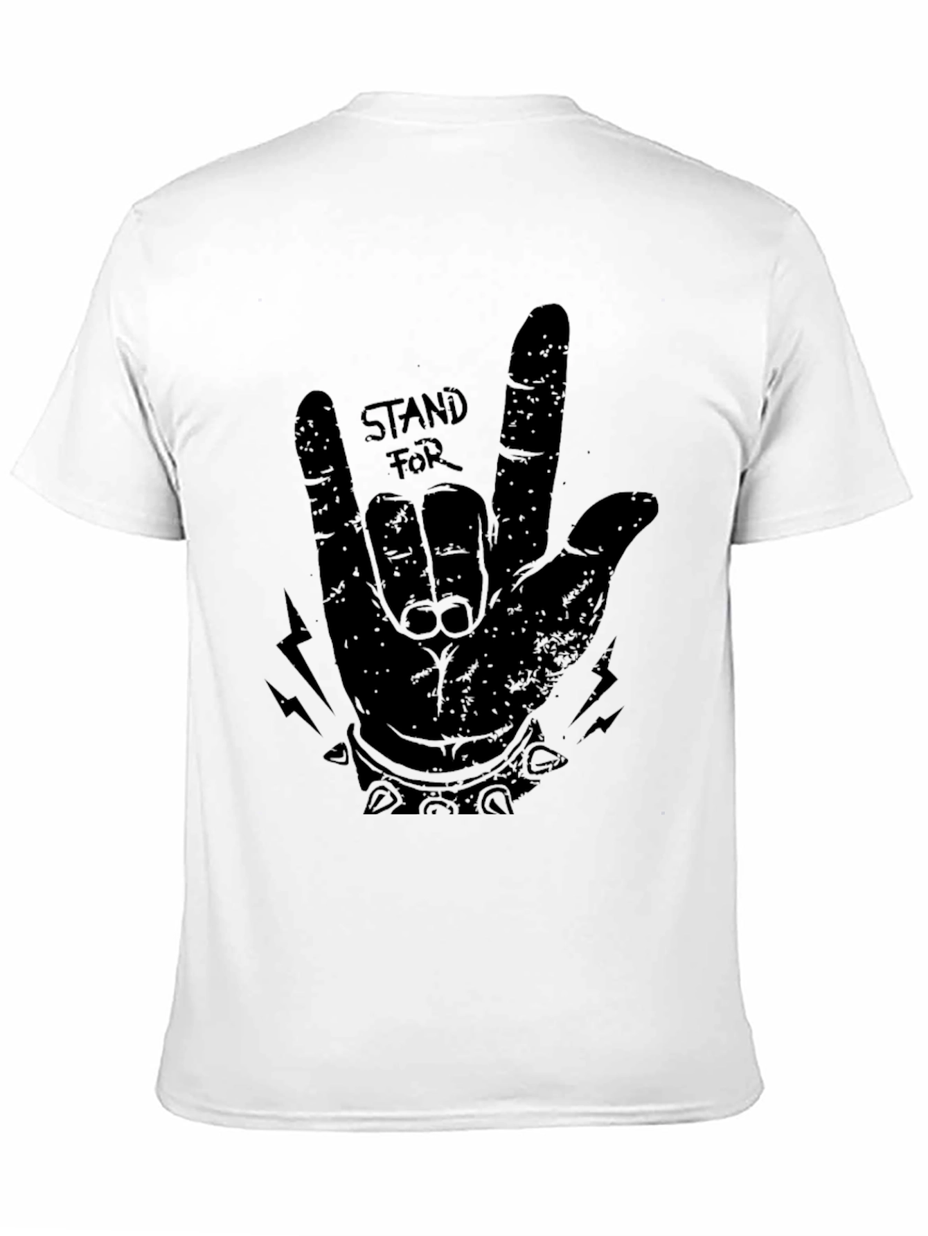 Stand For Rock Hand Black Graphic Tee
