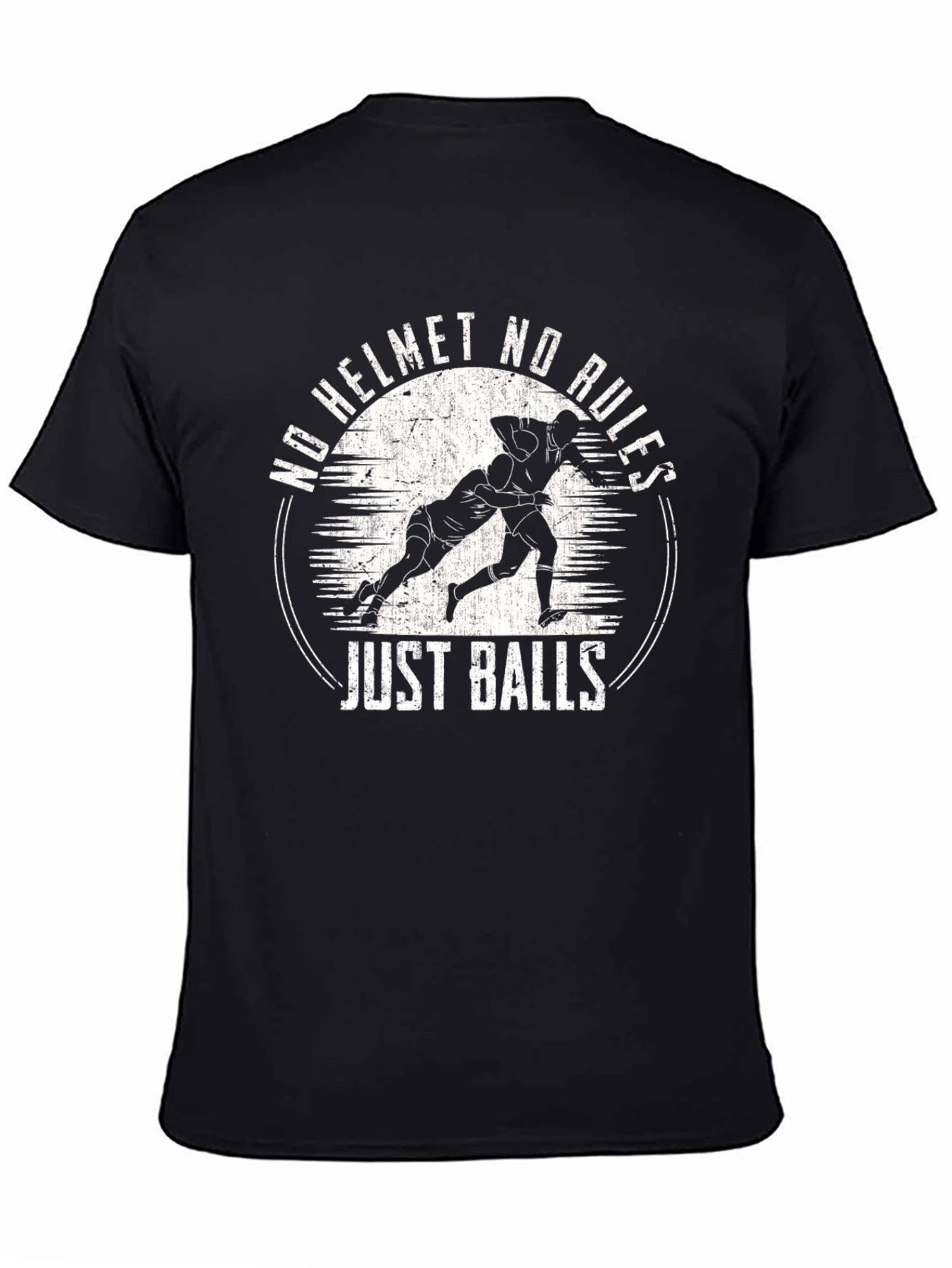 No Helmet No Rules Just Balls Graphic Tee