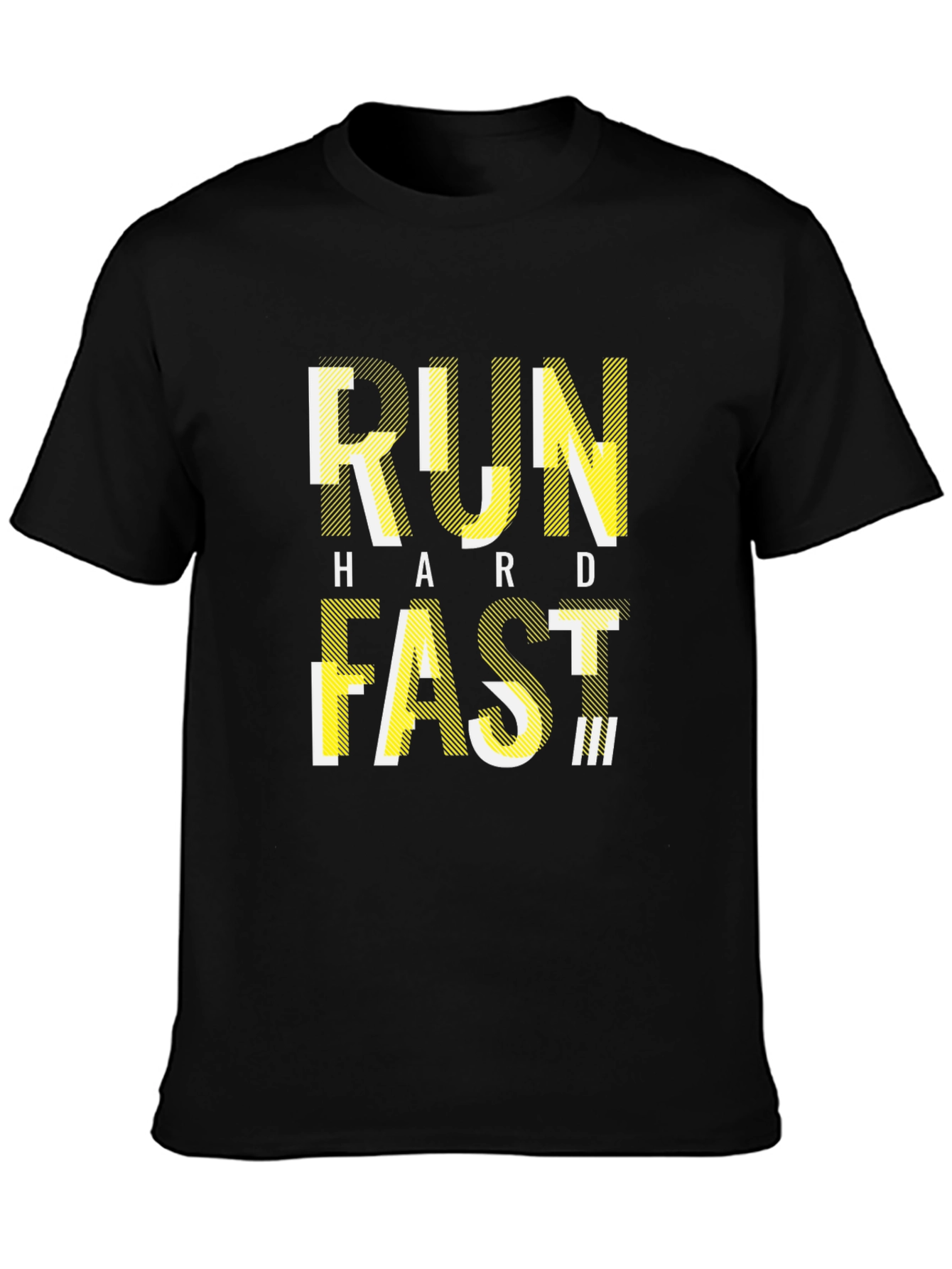 Run Hard Fast T-Shirt - Black Graphic Tee
