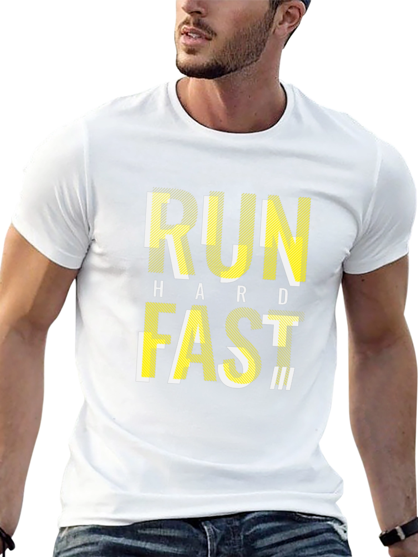 Run Hard Fast T-Shirt - Black Graphic Tee