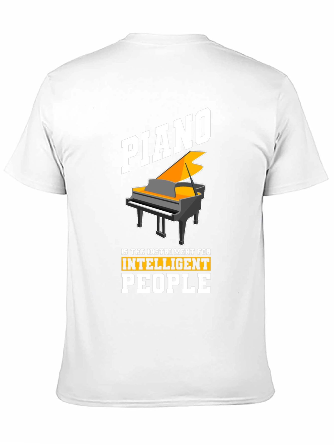 Piano Intelligent People Black Graphic T-Shirt
