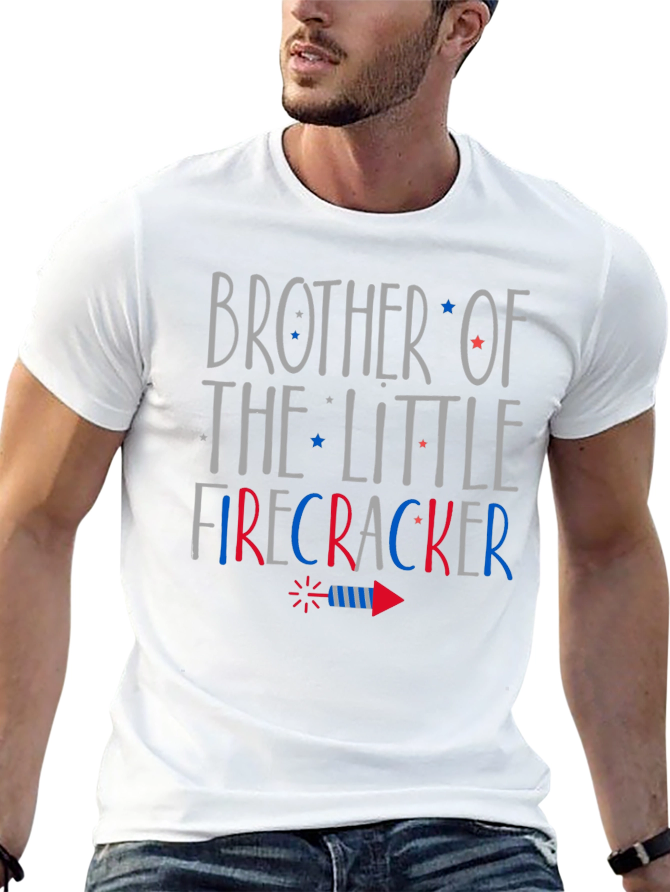 Brother of the Little Firecracker Graphic Tee
