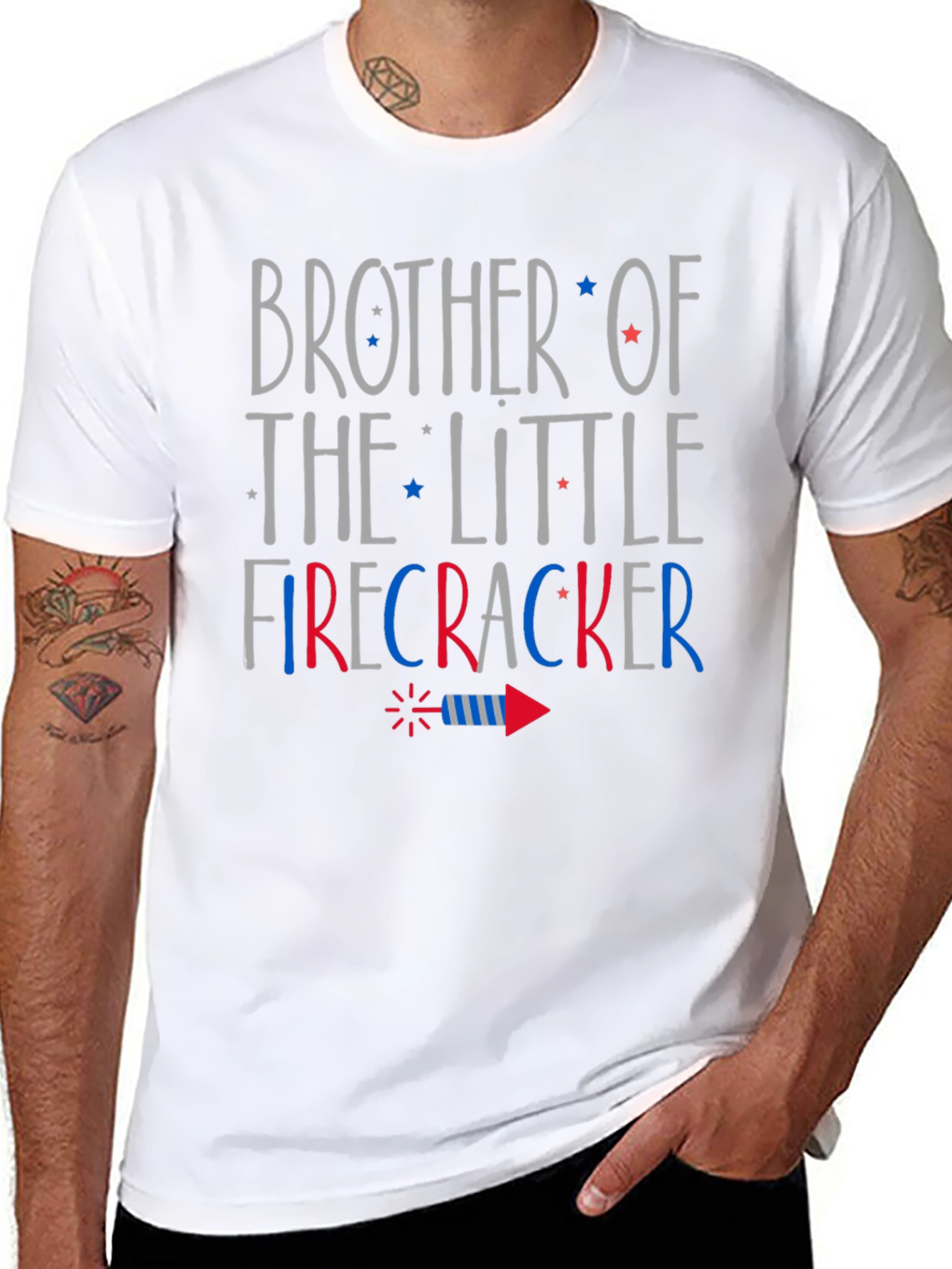 Brother of the Little Firecracker Graphic Tee