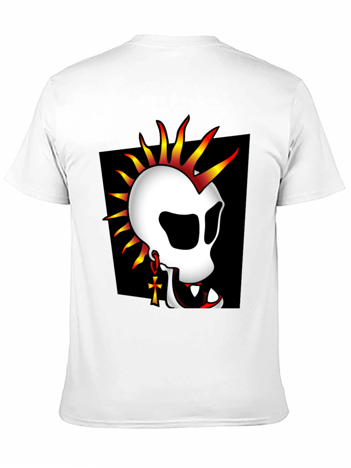 Punk Skull Graphic T-Shirt - Black