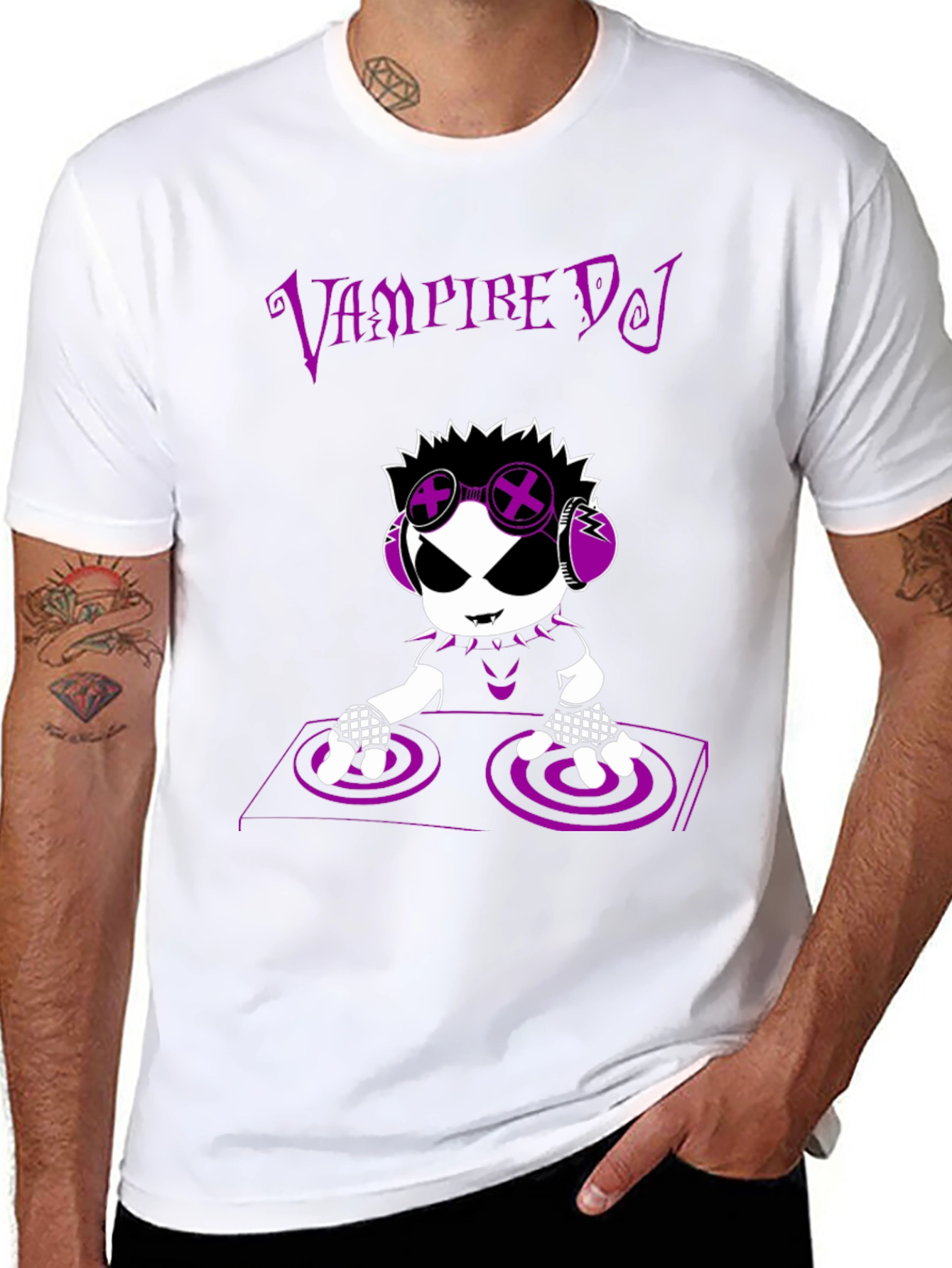 Vampire DJ T-Shirt - Unique Graphic Tee