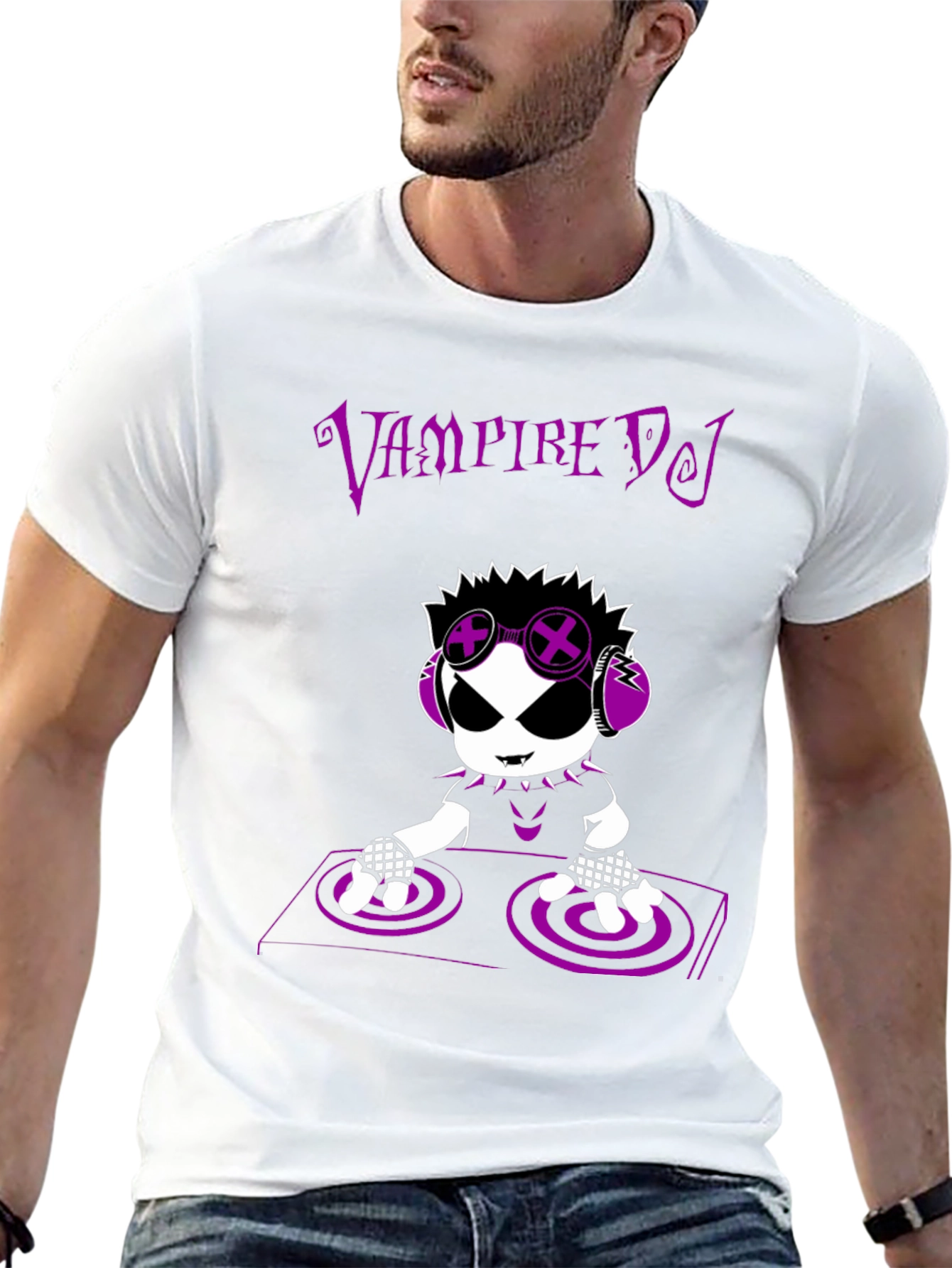 Vampire DJ T-Shirt - Unique Graphic Tee