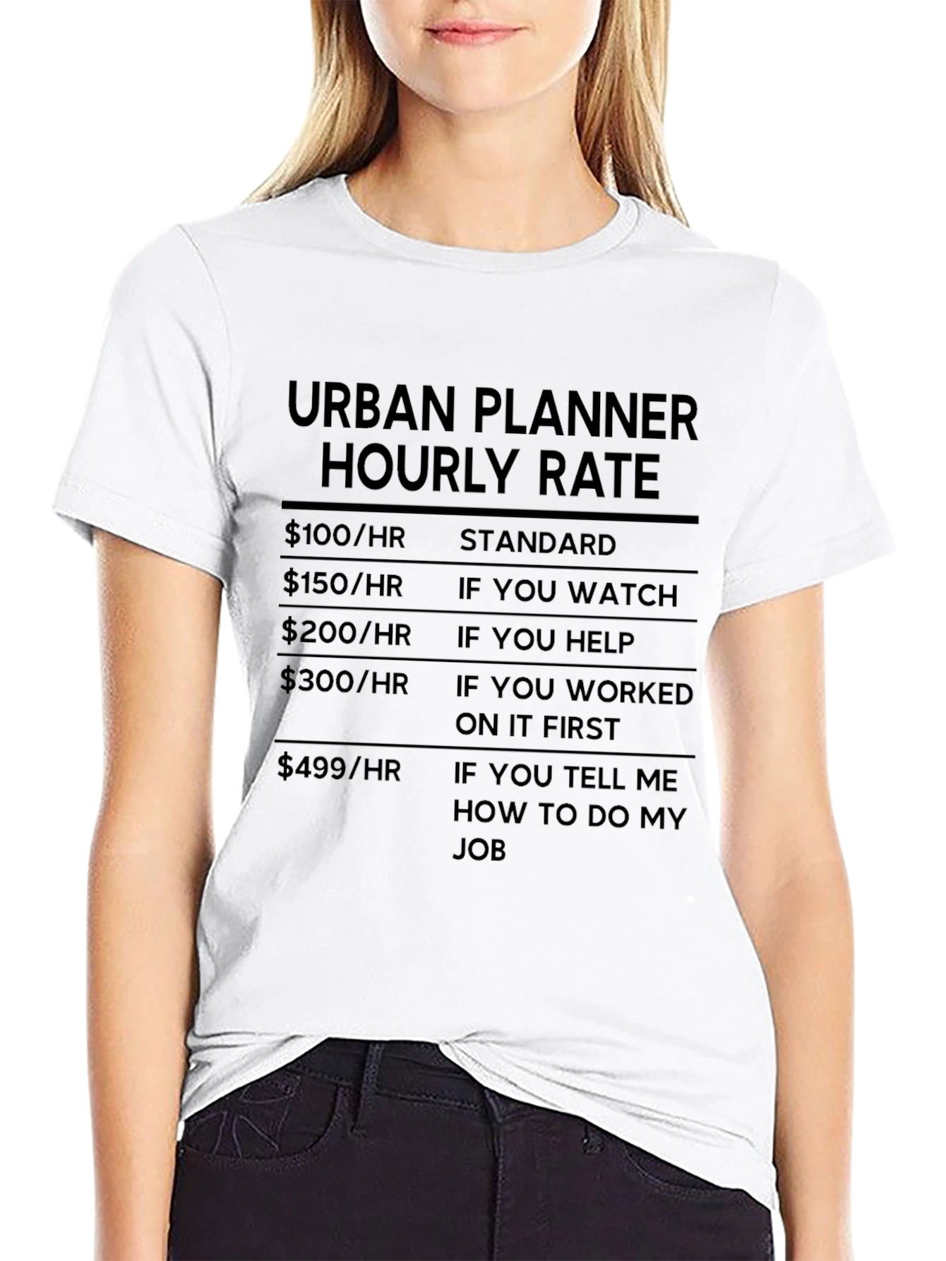 Urban Planner Hourly Rate T-Shirt