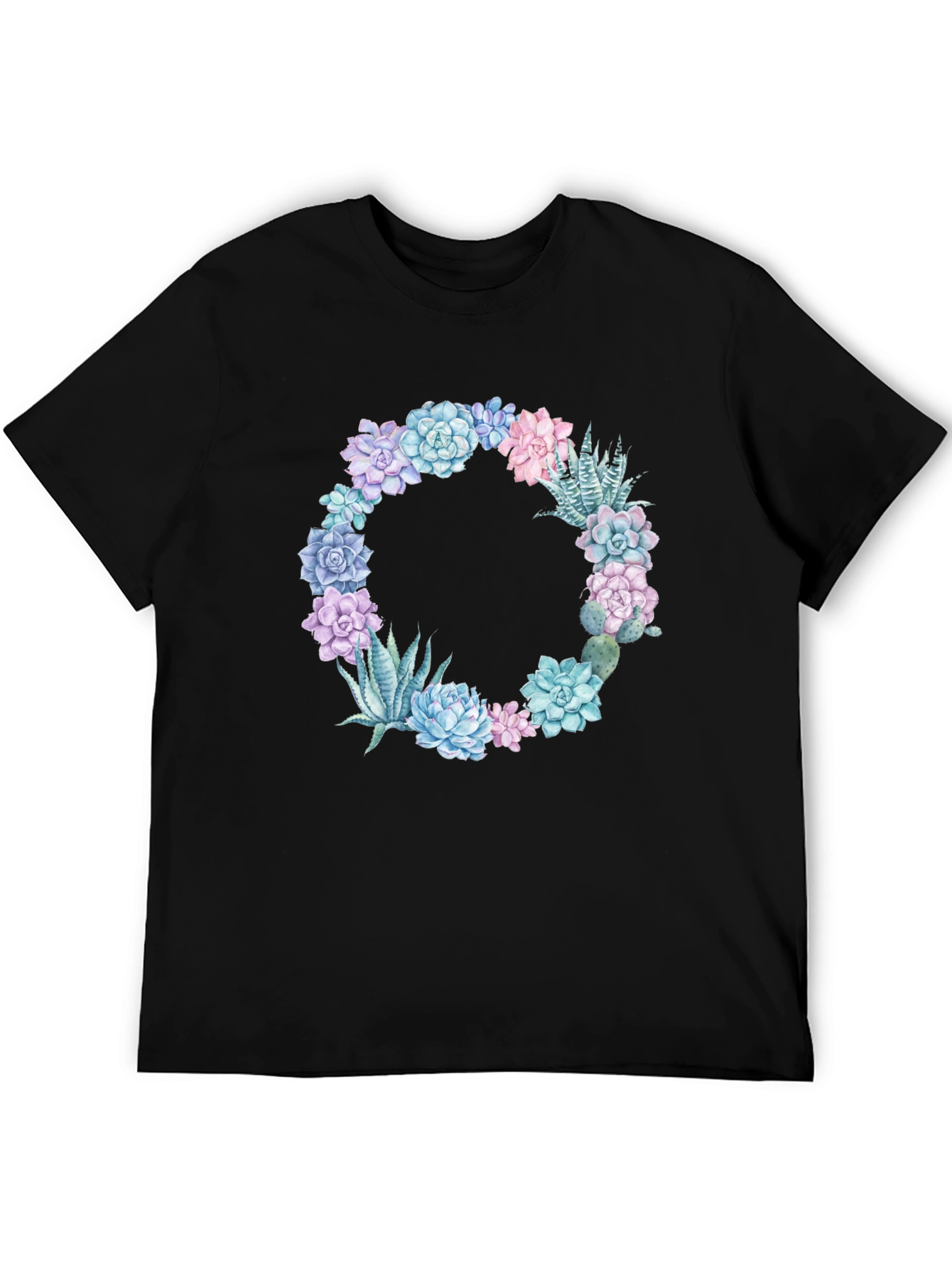 Floral Succulent Wreath Graphic Tee