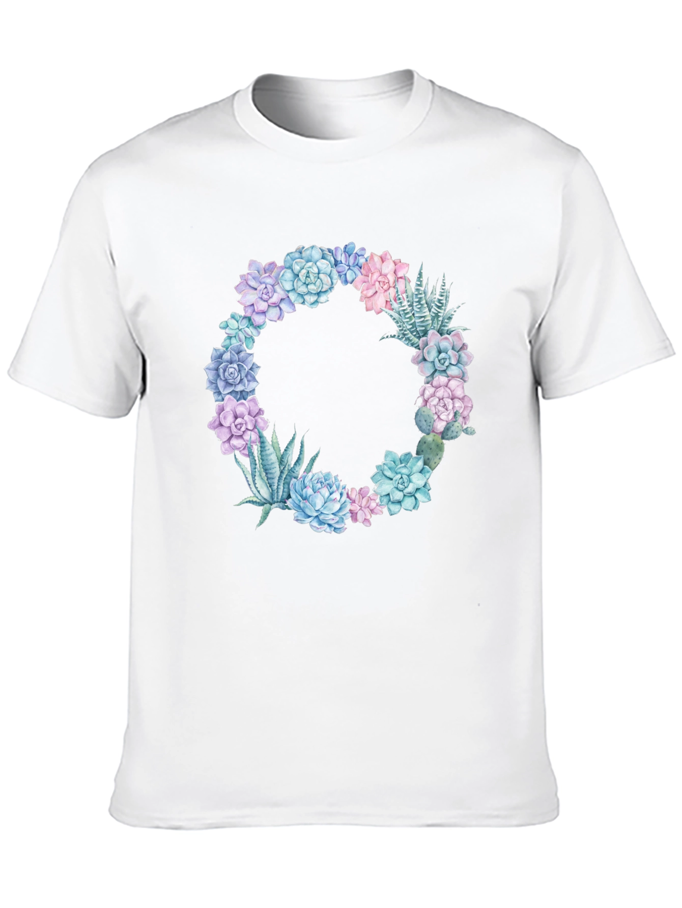 Floral Succulent Wreath Graphic Tee