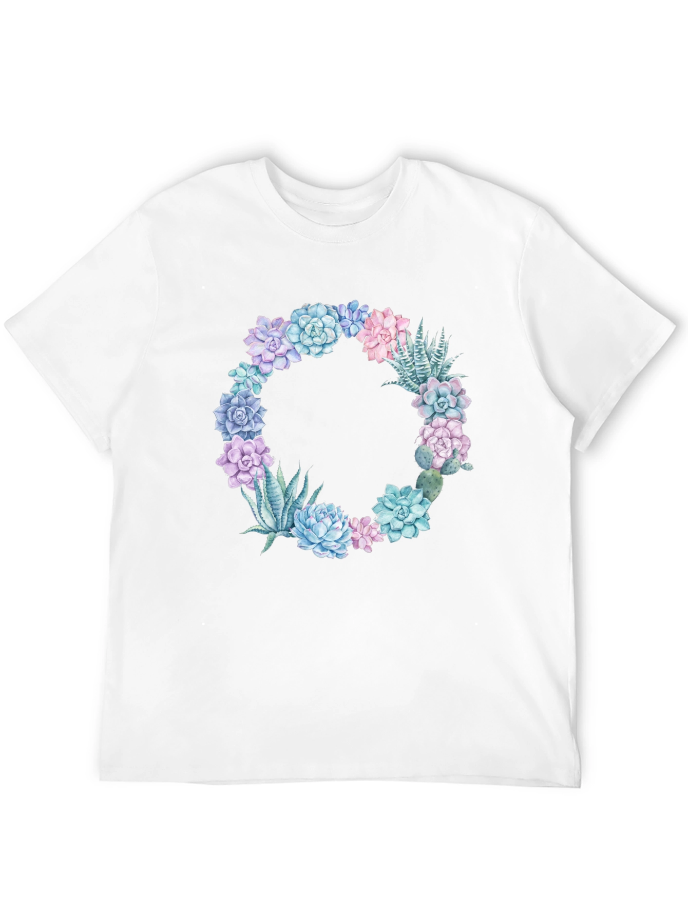 Floral Succulent Wreath Graphic Tee