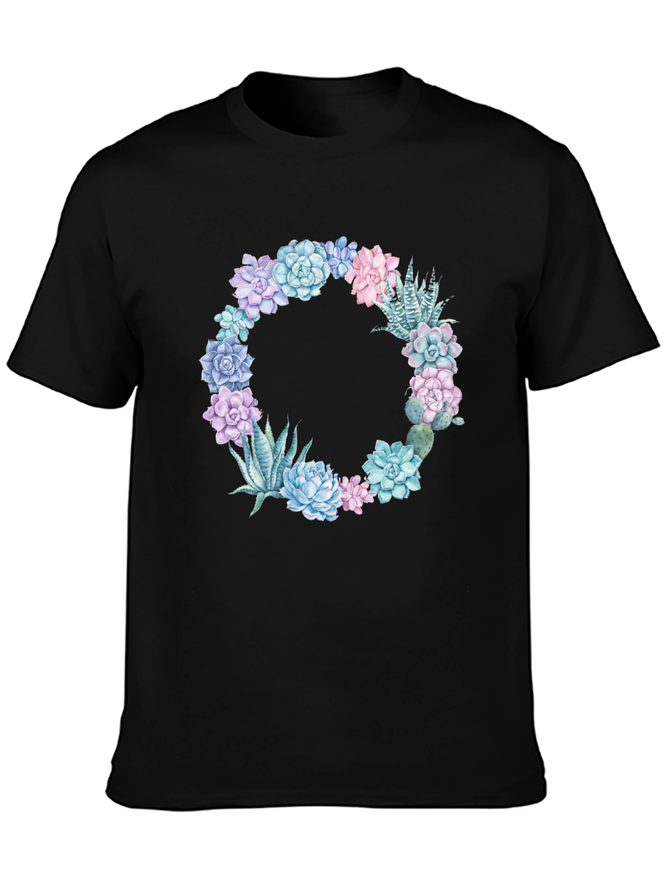 Floral Succulent Wreath Graphic Tee