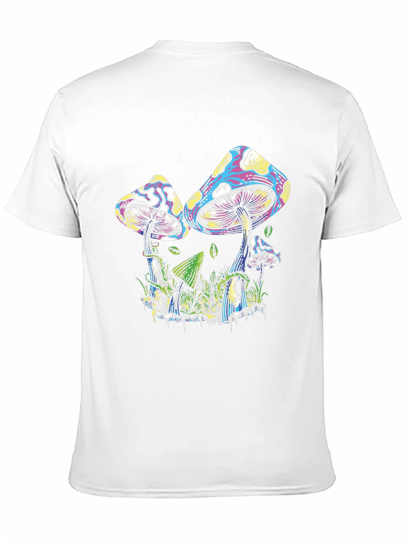 Psychedelic Mushroom Graphic T-Shirt - Black
