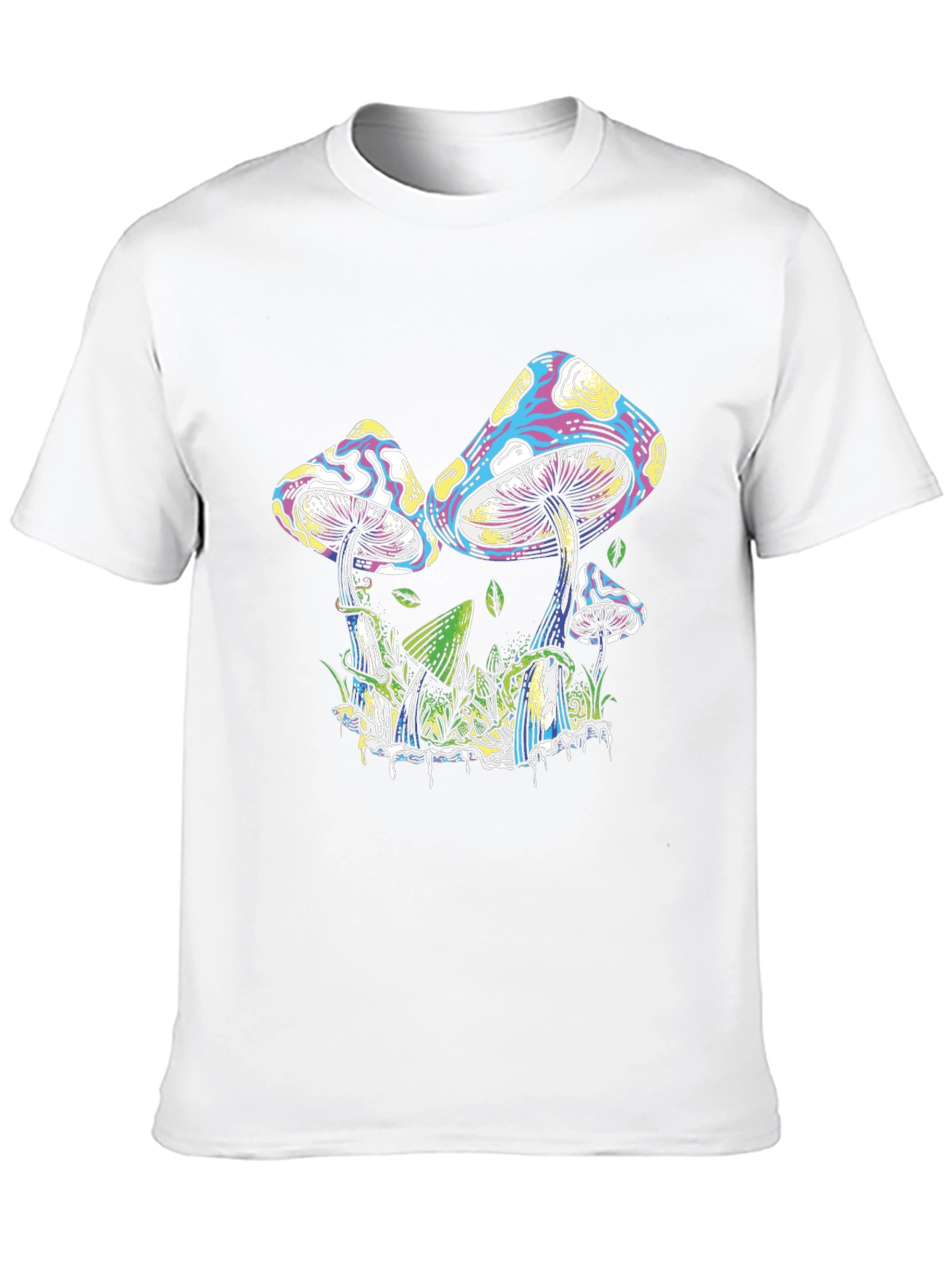 Psychedelic Mushroom Graphic T-Shirt - Black