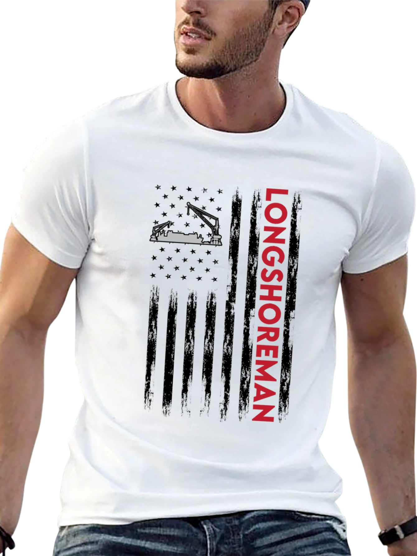 Longshoreman American Flag Graphic Tee