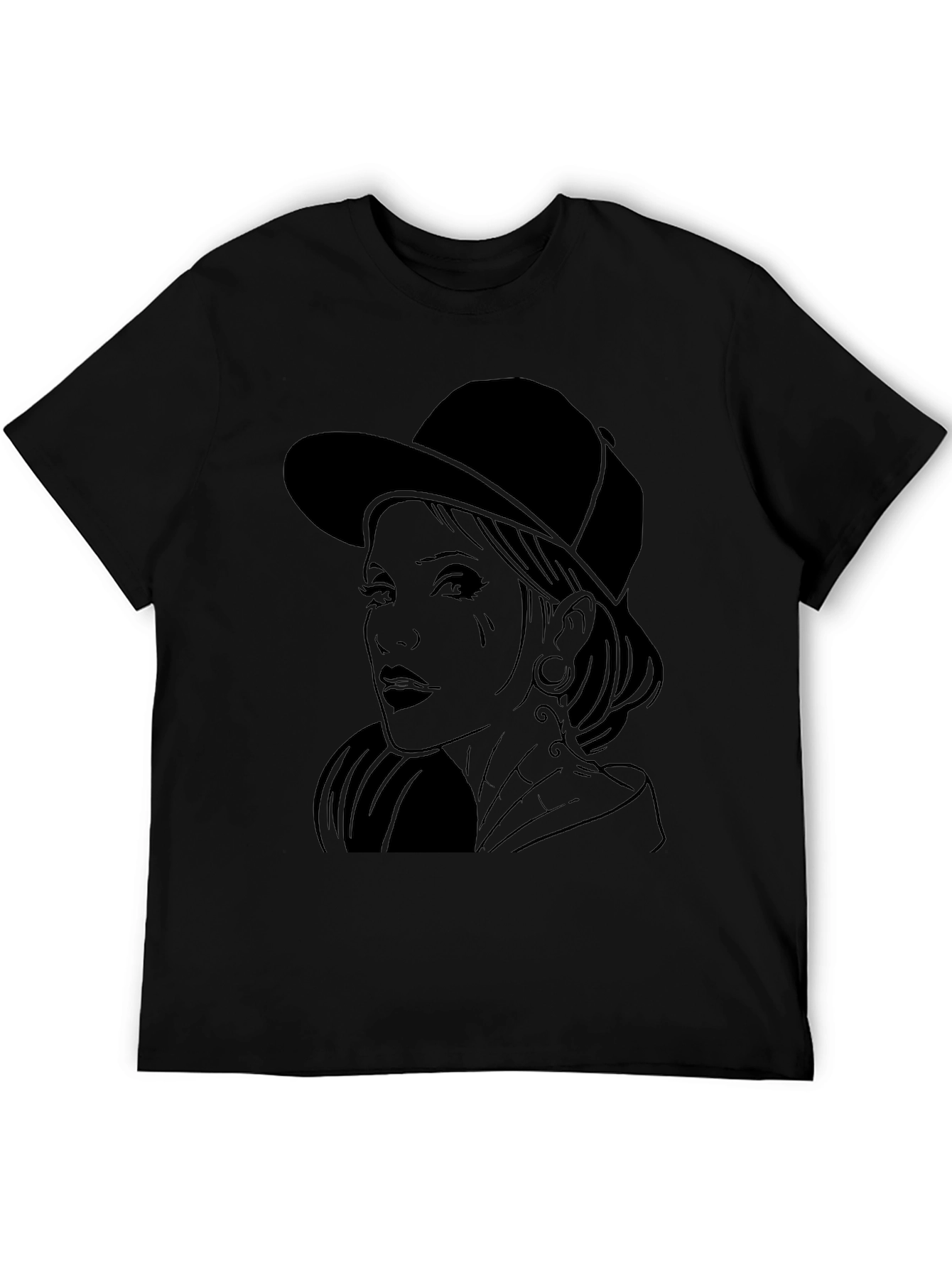 Graphic Tee - Woman in Hat