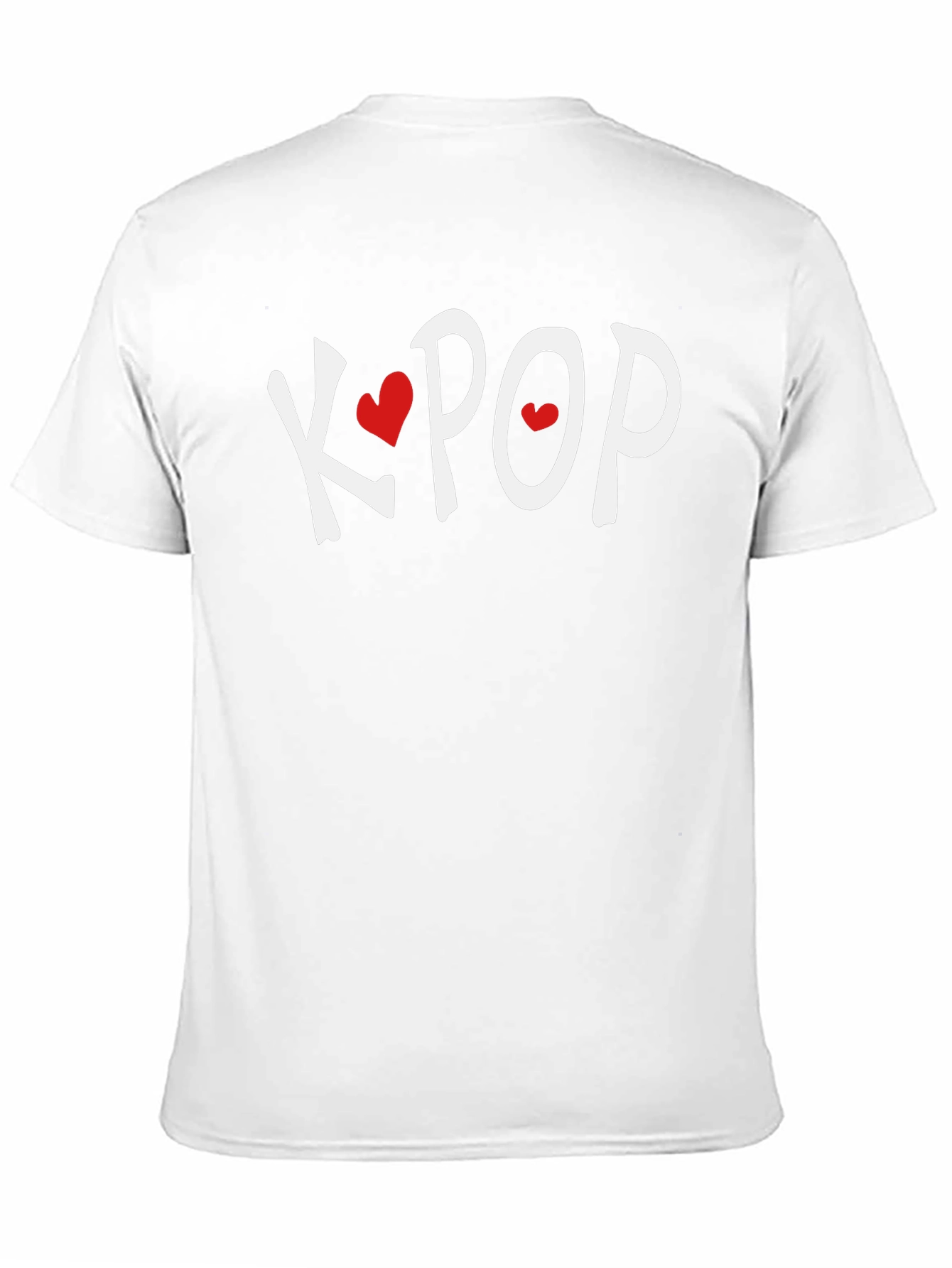 K-Pop Heart Graphic Black T-Shirt